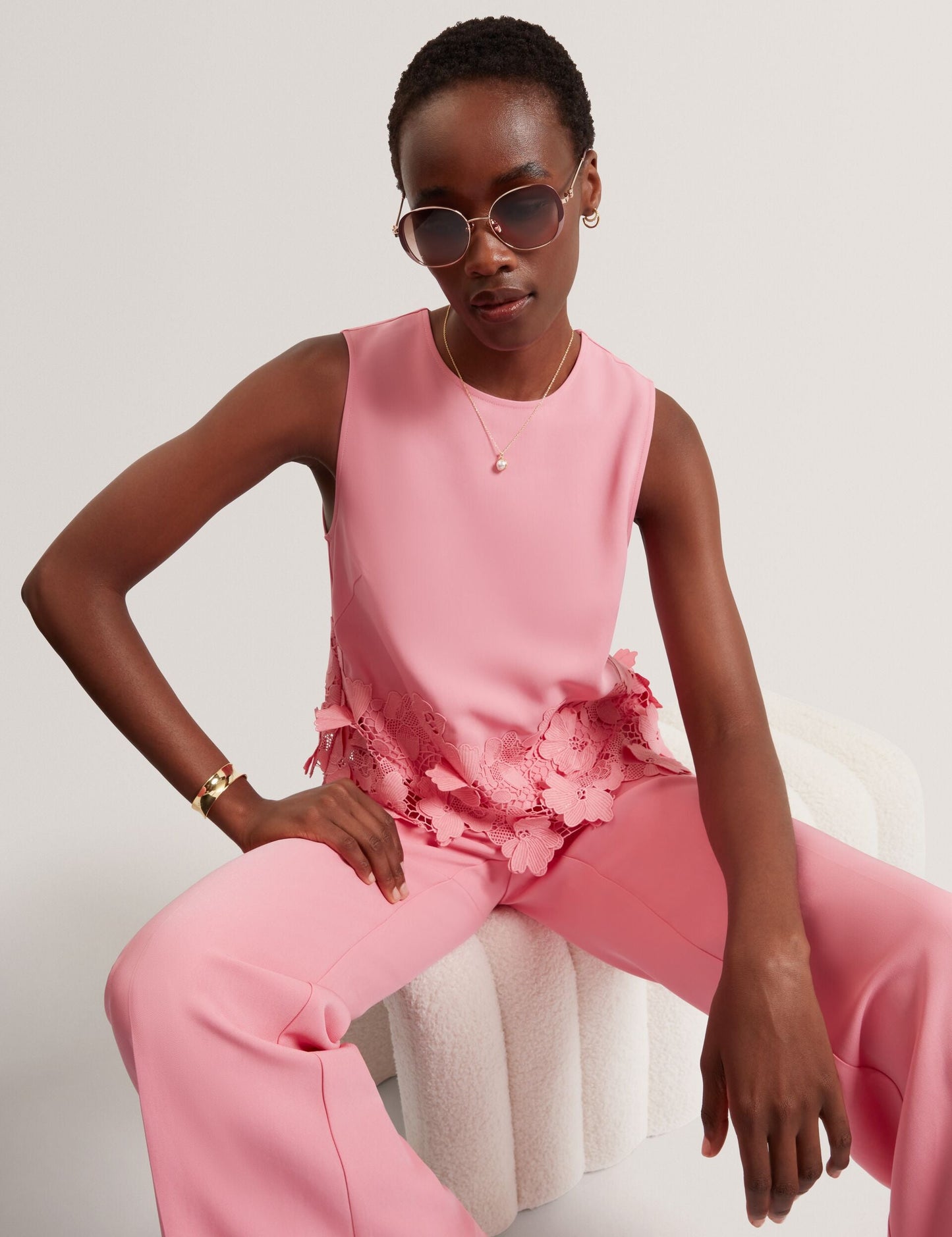 Ted Baker Issa Sleeveless Top PINK