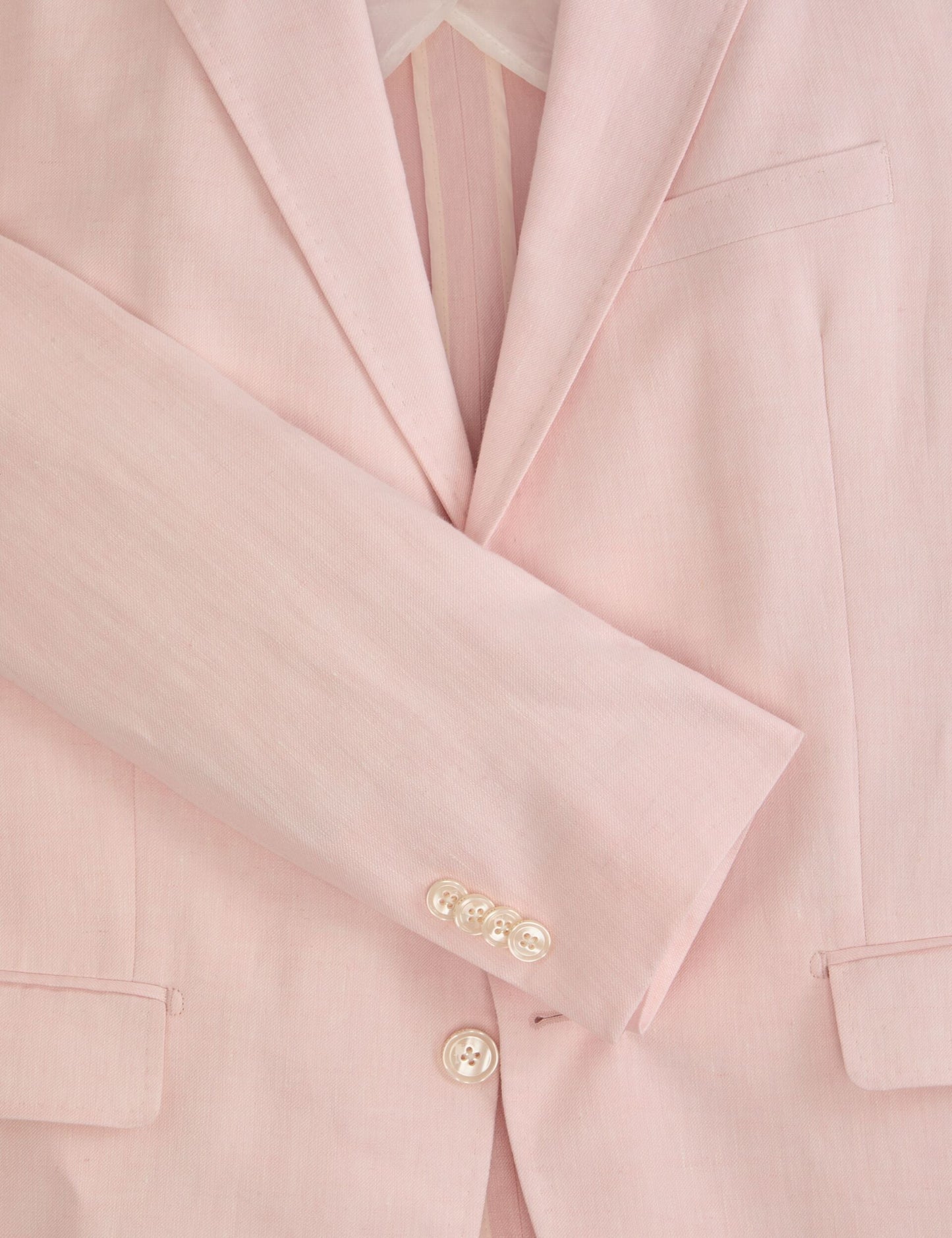 Ted Baker WINFRED - Single Breasted Two Button Notch Flat Front Linen Suit Jacket LT-PINK