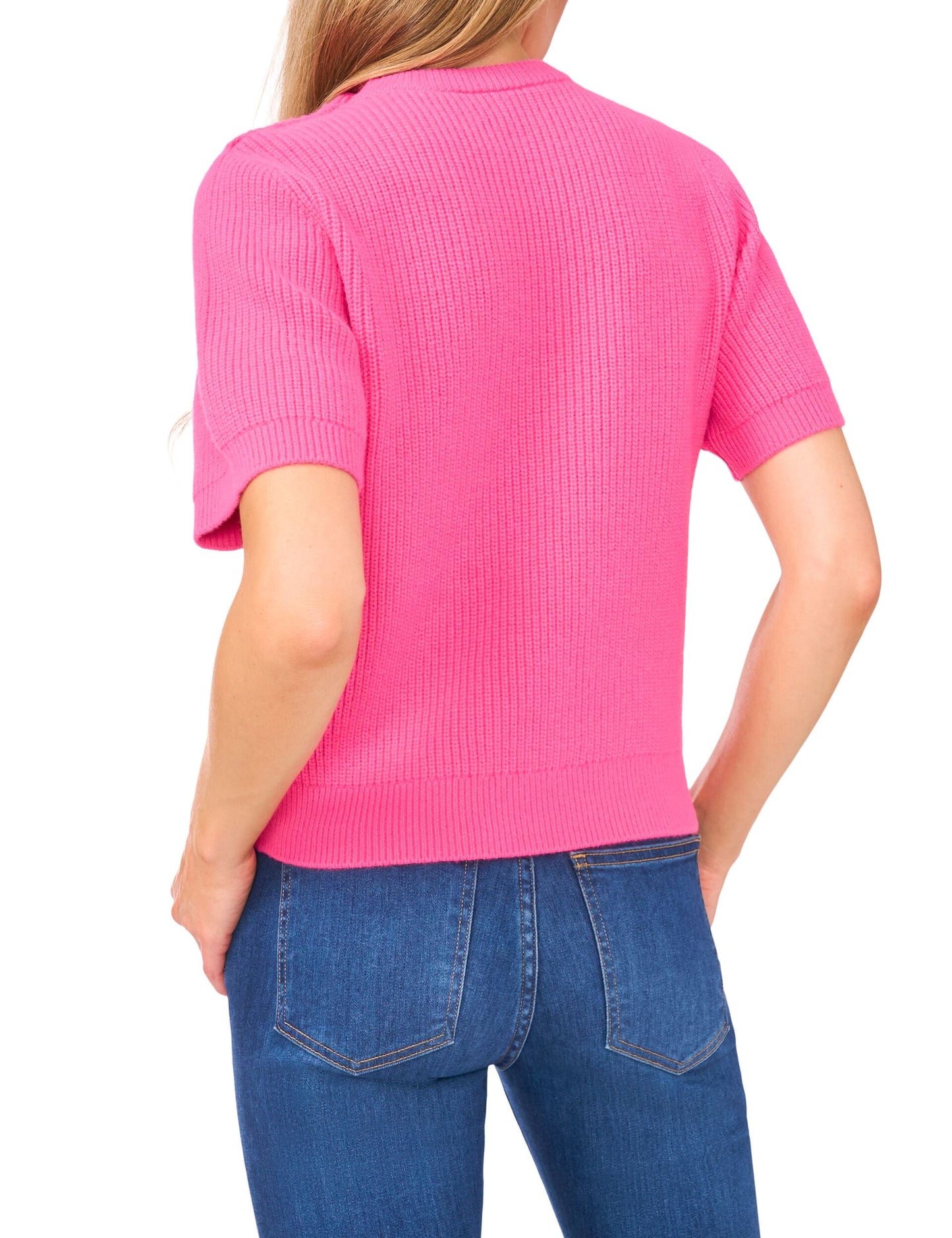 Ted Baker LIYA - Short Sleeve Crew Neck One Shoulder Button Top LIGHT PINK