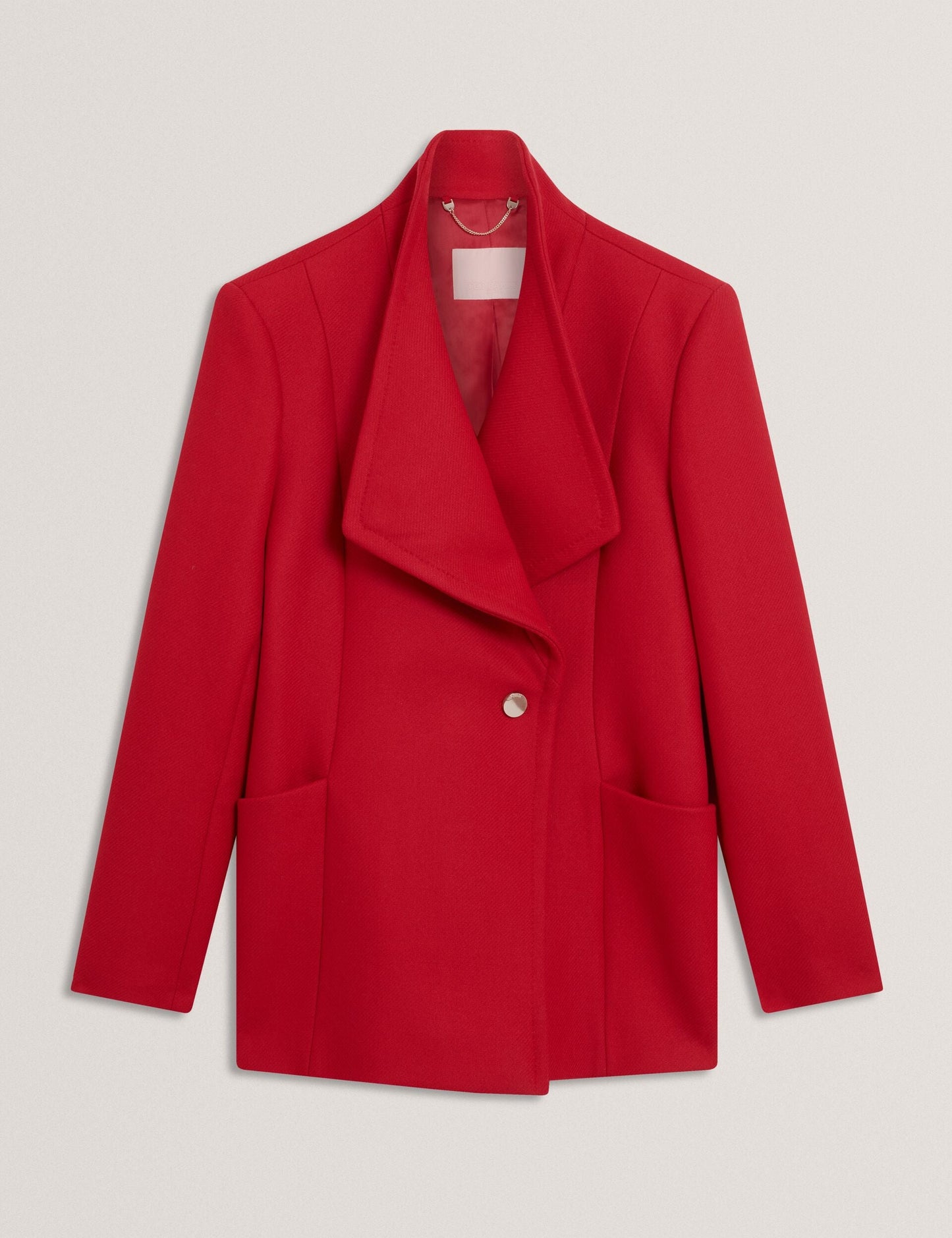Ted Baker EVIGNA Wool Rich Hourglass Short Wrap Coat DARK RED