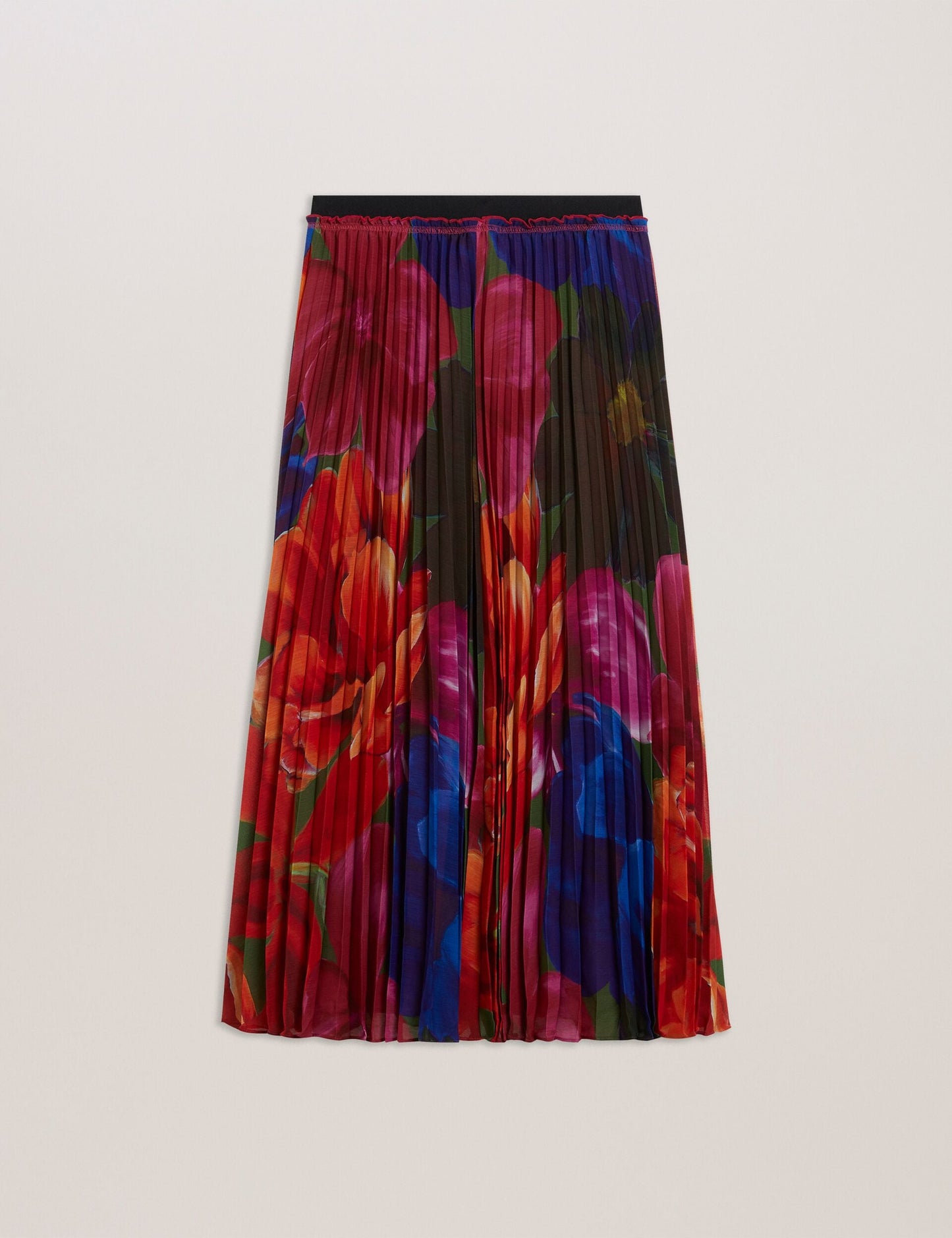 Ted Baker EVOLA - Printed Pleated Midi Skirt MULTICOLOUR