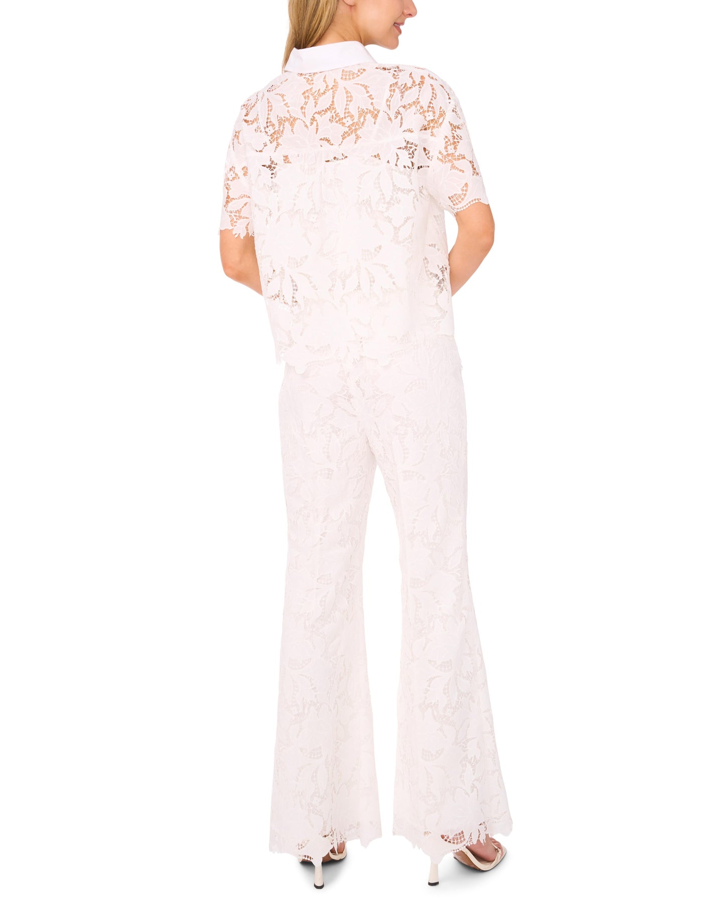 Ted Baker LACE FRONT PLEAT SUITING PANT - White WHITE