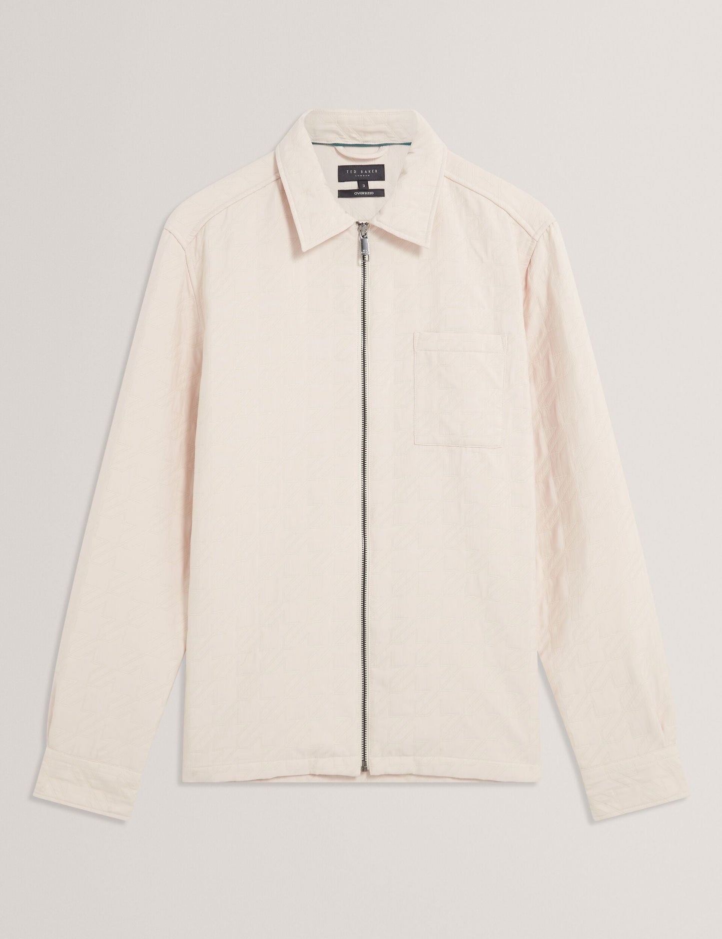 Ted Baker THOVA Textured Quilt Zip-Through Overshirt BLACK