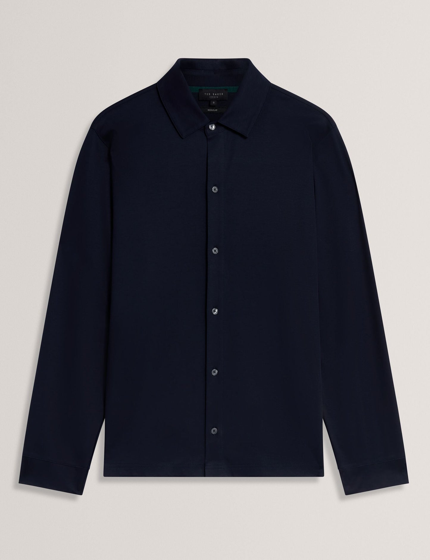 Ted Baker QUILLON Soft Touch Jersey Long Sleeve Shirt NAVY