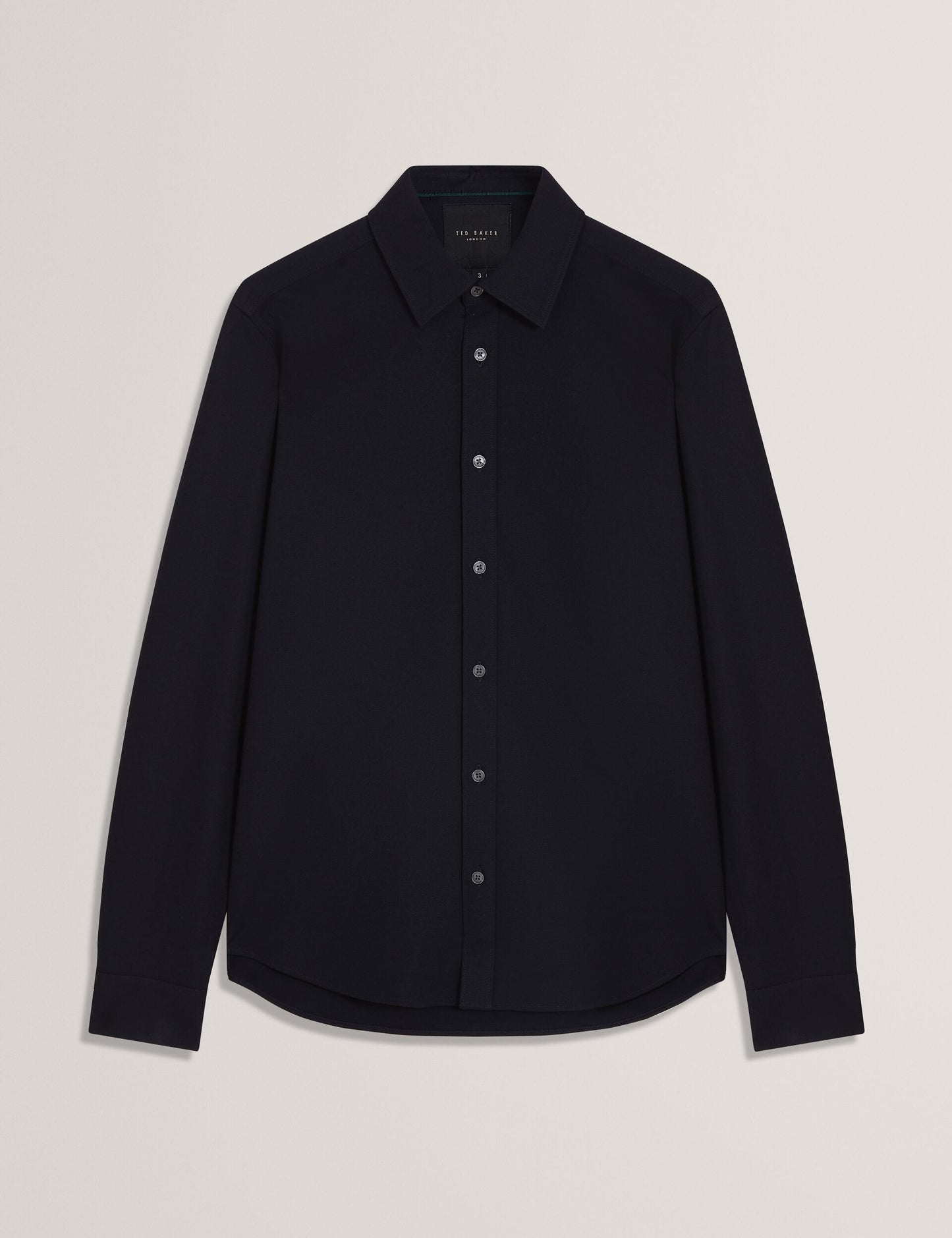 Ted Baker NORTUN Regular Fit Knitted Jersey Shirt NAVY