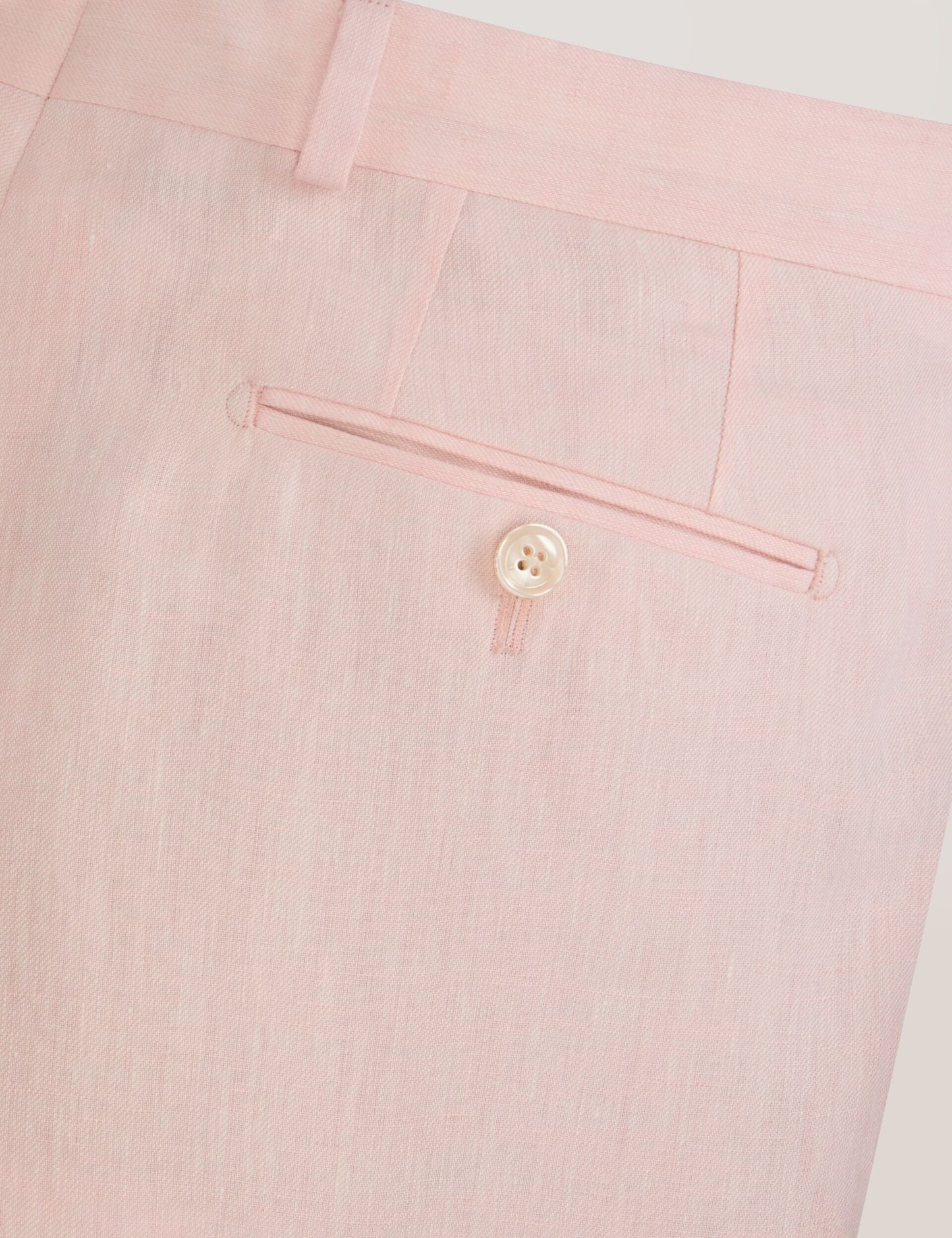 Ted Baker WINTER - Flat Front Linen Suit Pant LT-PINK