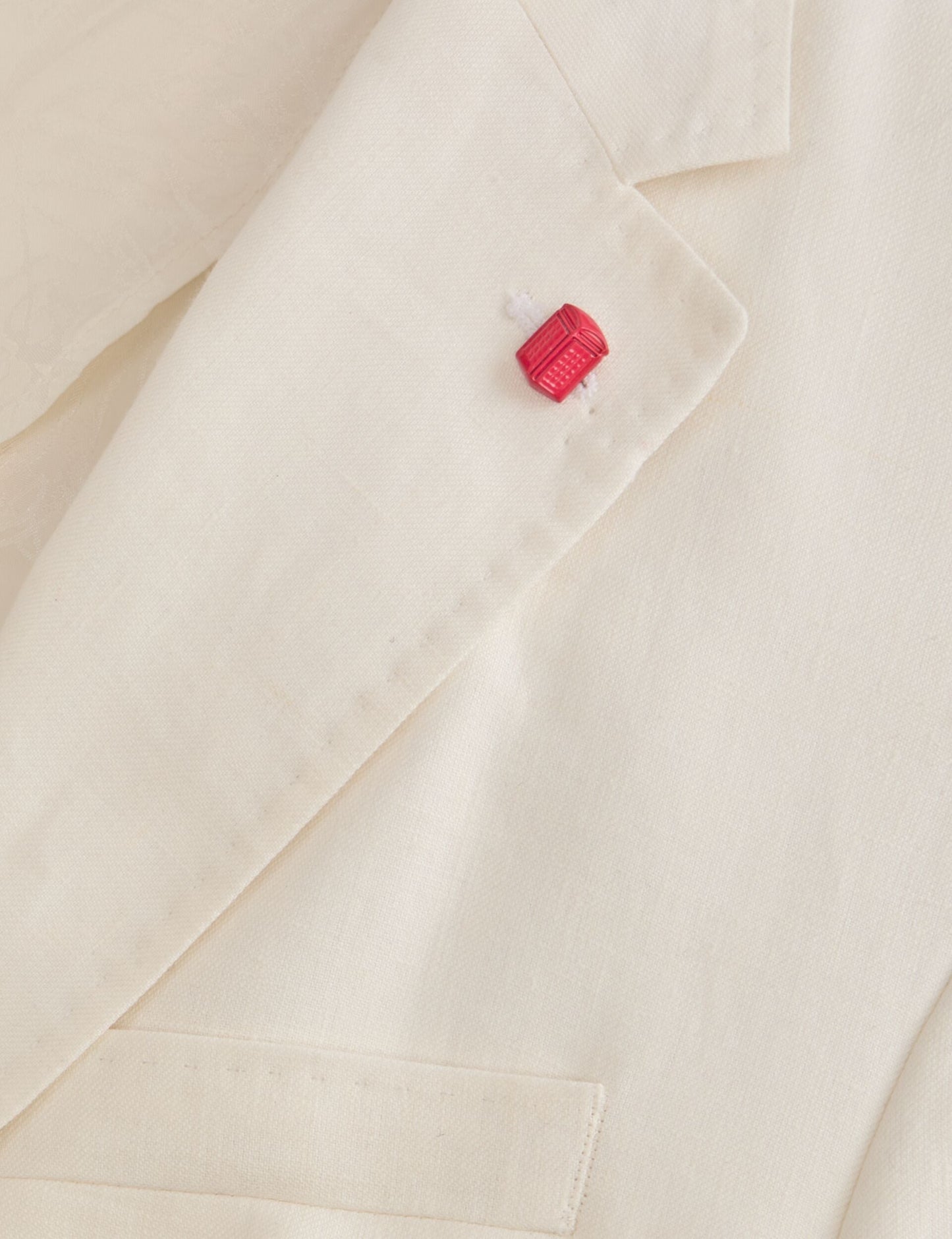 Ted Baker WINFRED - Single Breasted Two Button Notch Flat Front Linen Suit Jacket WHITE