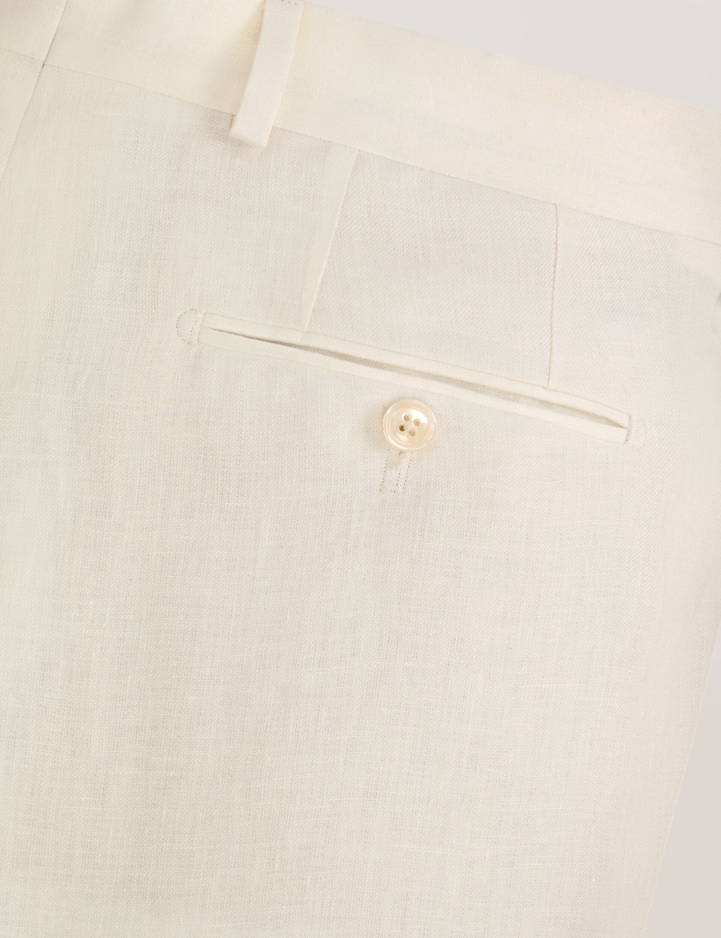 Ted Baker WINTER - Flat Front Linen Suit Pant WHITE