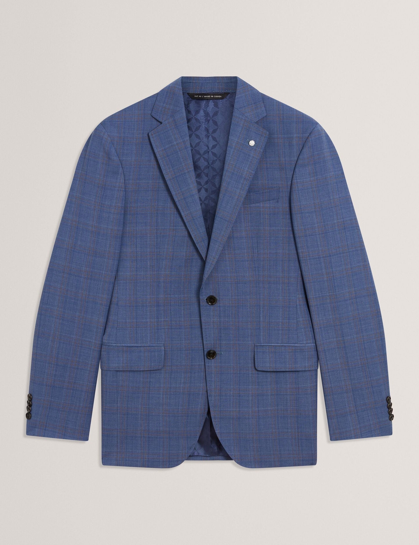 Ted Baker JAYAD - Slim Fit Blue Check Wool Suit Jacket BLUE