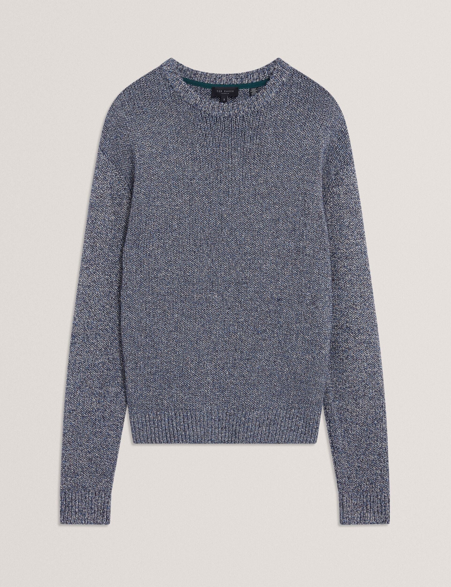 Ted Baker CHARLIZ Relaxed Fit Twist Weave Knitted Sweater NAVY
