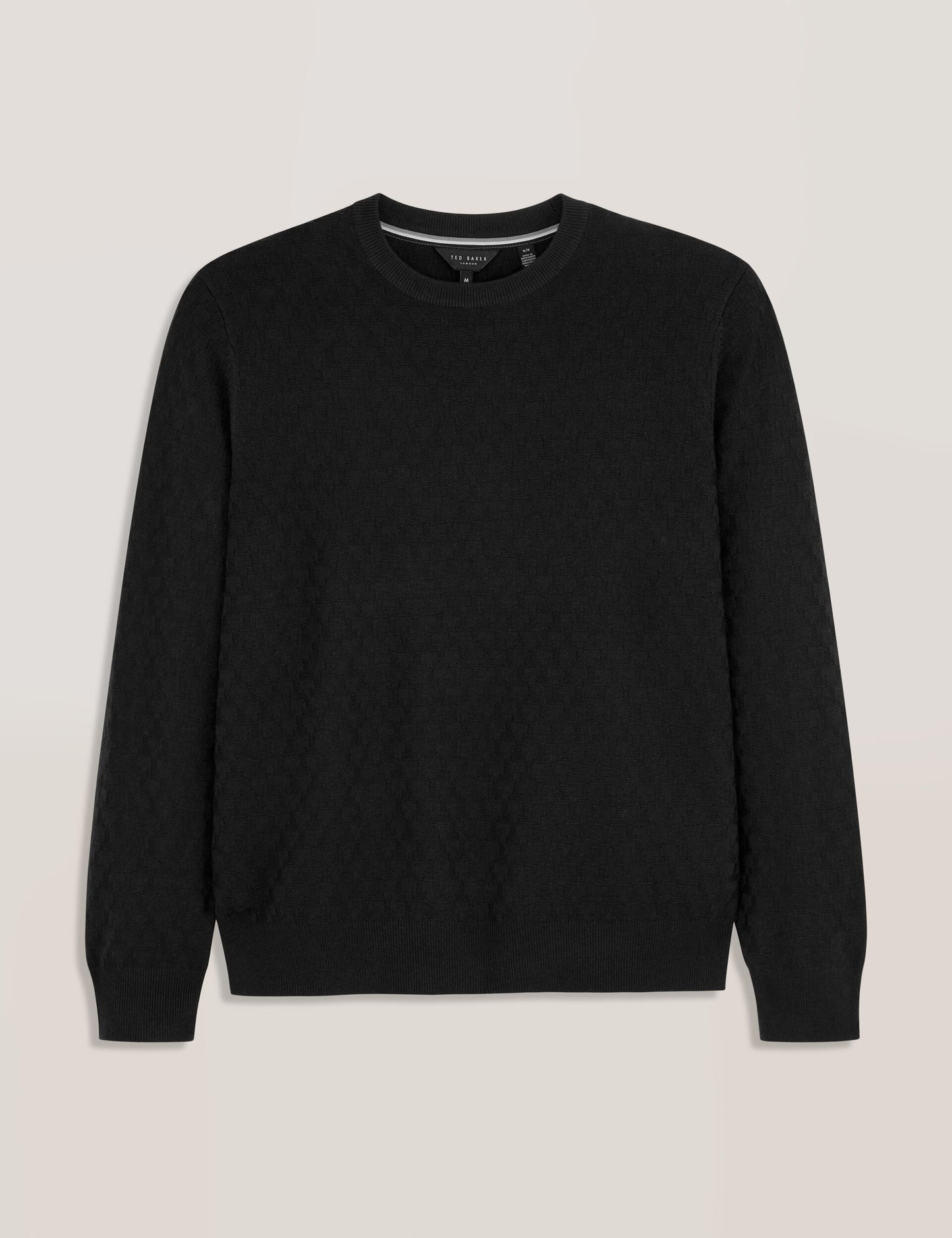 Ted Baker T STITCH LONG SLEEVE CREW NECK SWEATER - Black Beauty BLACK