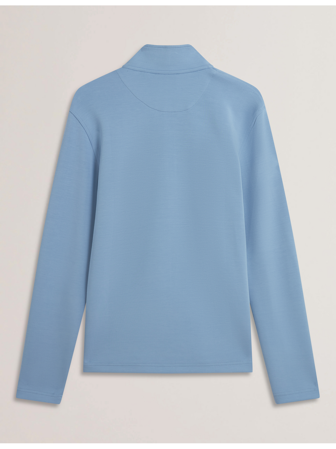 Ted Baker SIMONEA - Textured Panel Half-Zip Modal Sweatshirt BLUE