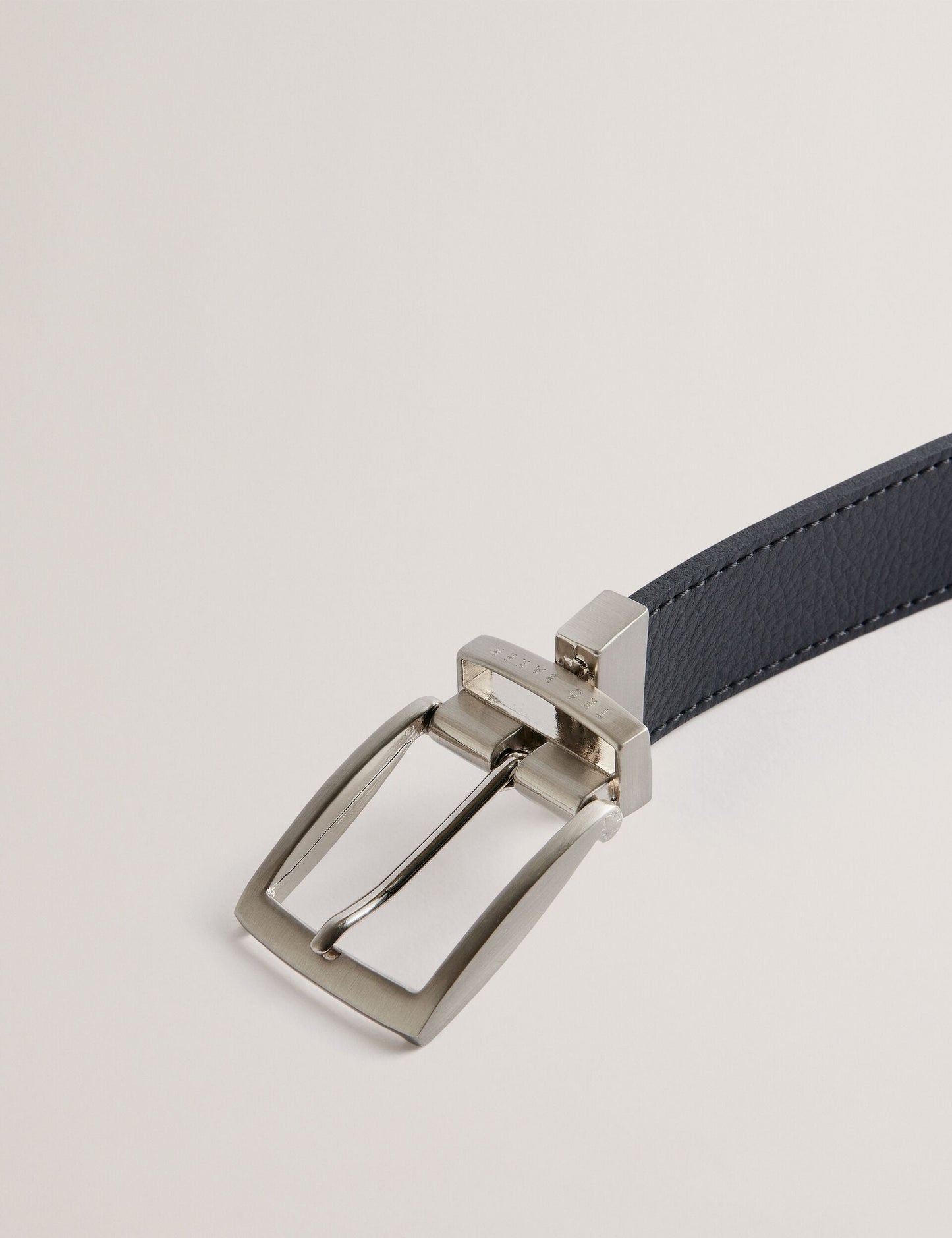 Ted Baker BREEMER - Reversible Textured Leather Belt BLACK