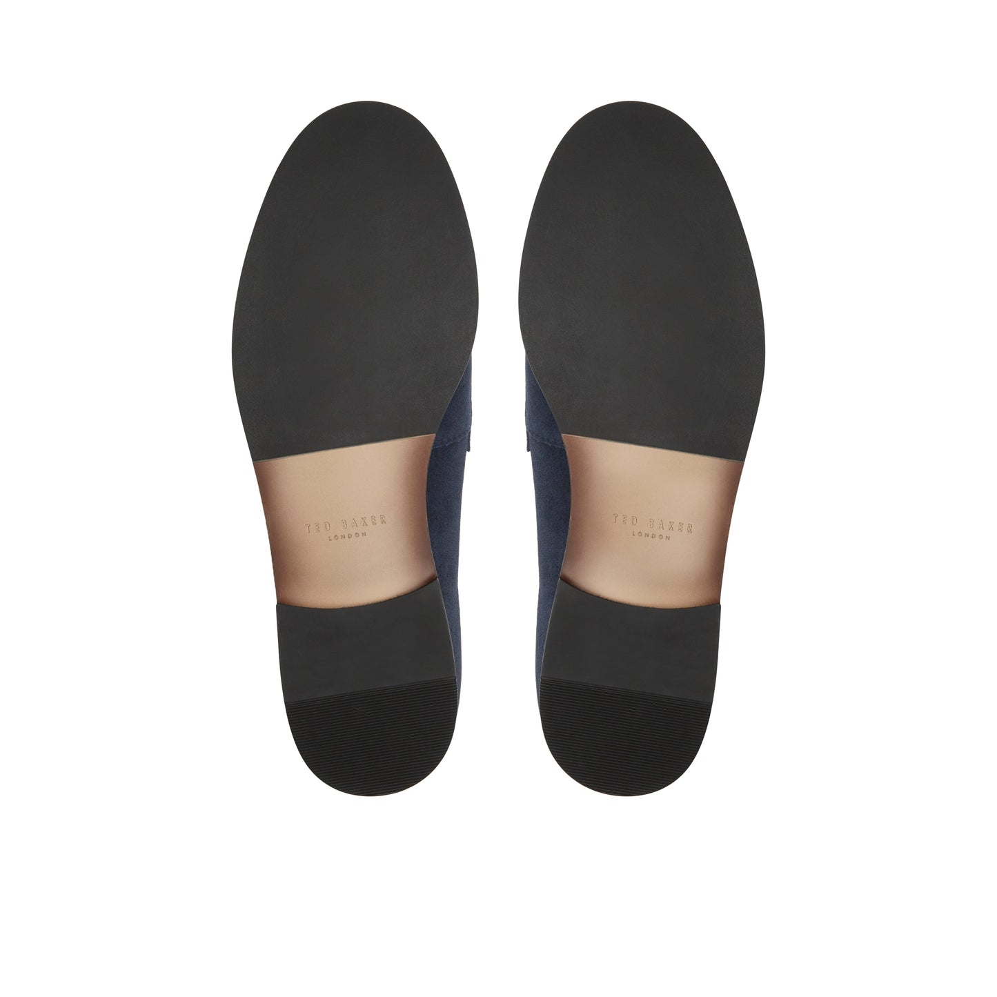 Ted Baker PARLIAMENT - Grained Leather Penny Loafers NAVY