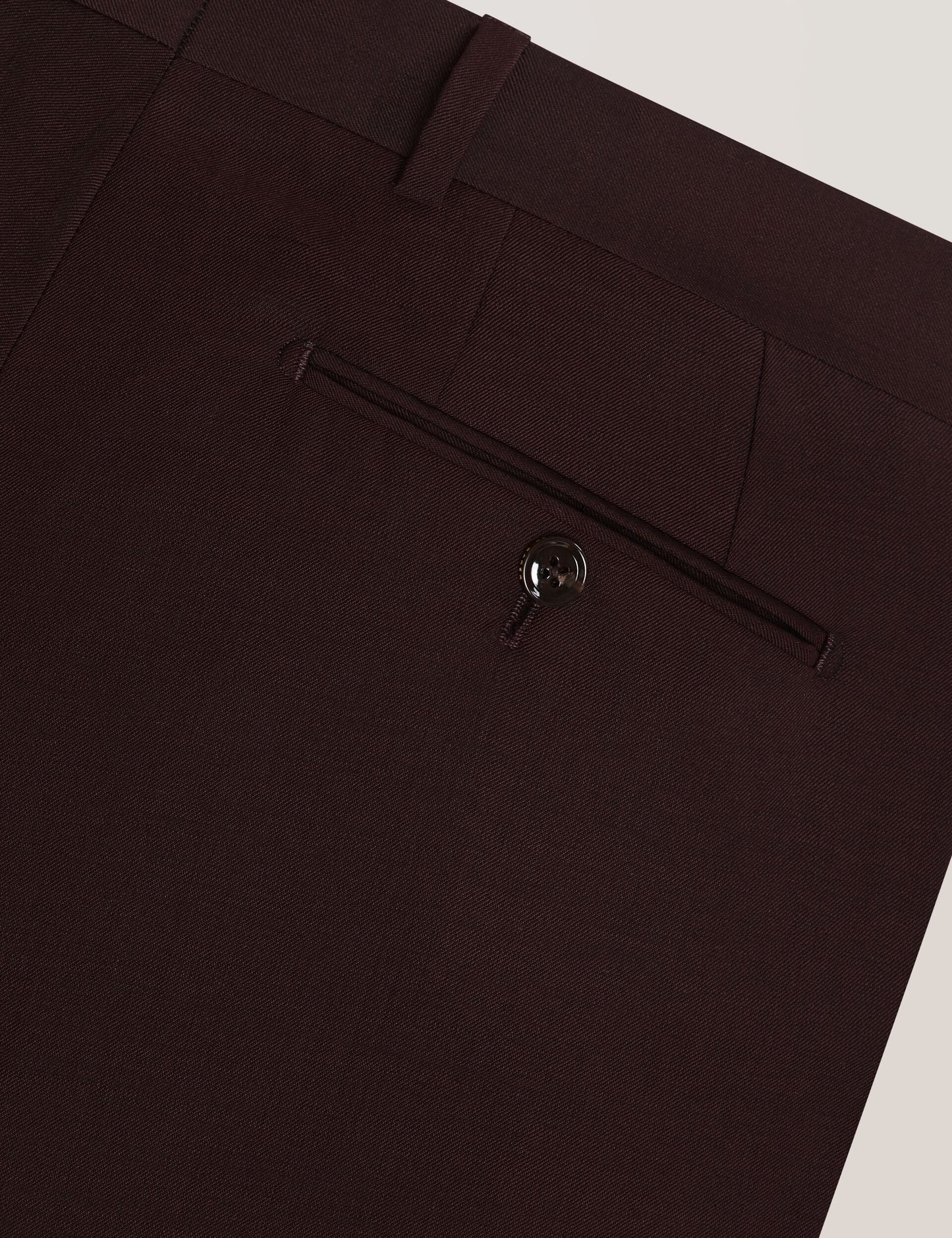 Ted Baker WINTER-TWILL – Flat Front Twill Suit Pant BURGUNDY
