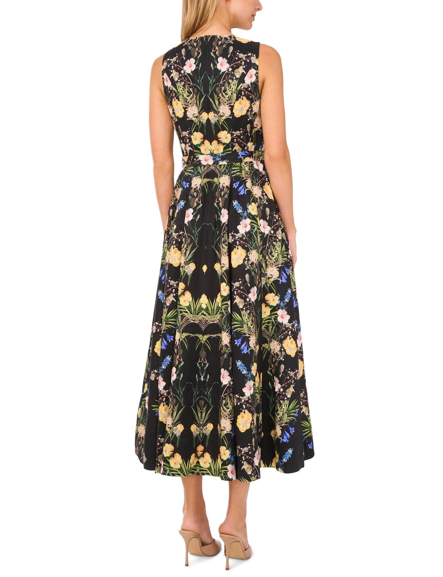 Ted Baker SLEEVELESS V NECK PLEATED MAXI DRESS - Rich Black BLACK