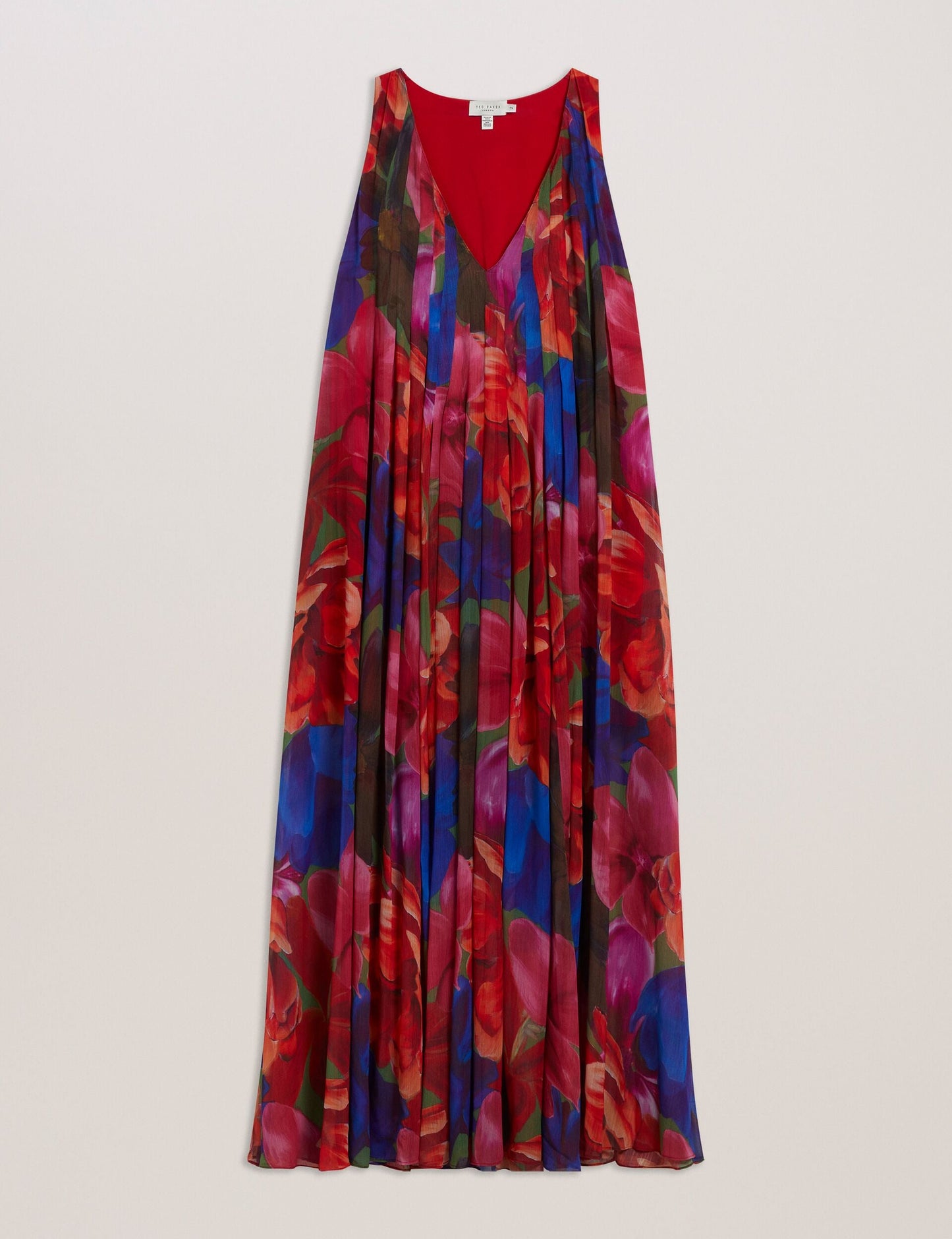 Ted Baker RABIUSA - Organza Tropical Bloom V neck Maxi dress MULTICOLOUR