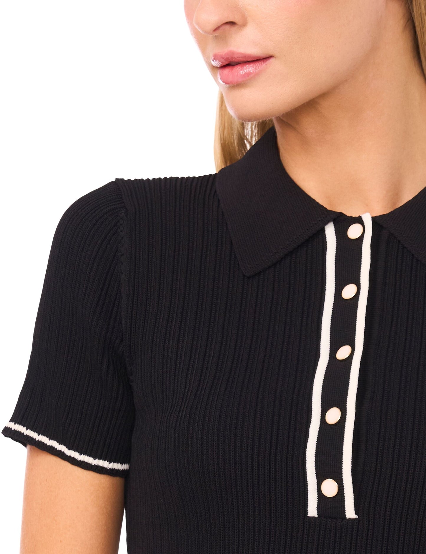 Ted Baker SALLY - Short Sleeve Polo Mini Dress BLACK