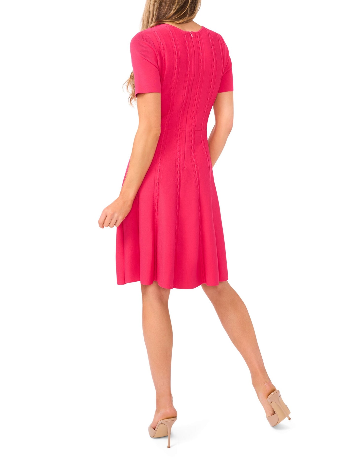 Ted Baker ELLA Ribbon Stitch Knit Mini Dress FUCHSIA
