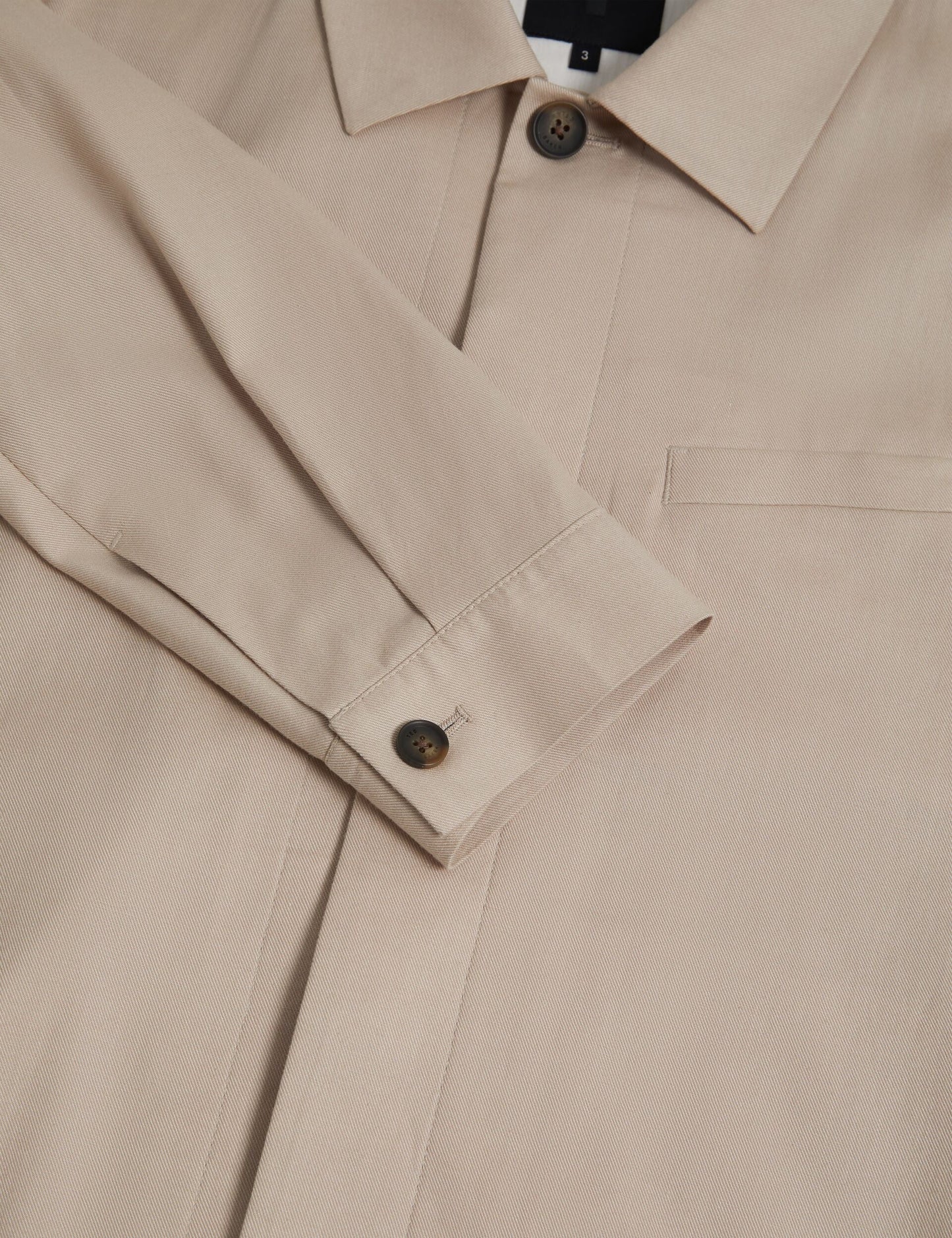 Ted Baker RUBINOJ - Smart Woven Cotton Harrington Jacket TAUPE
