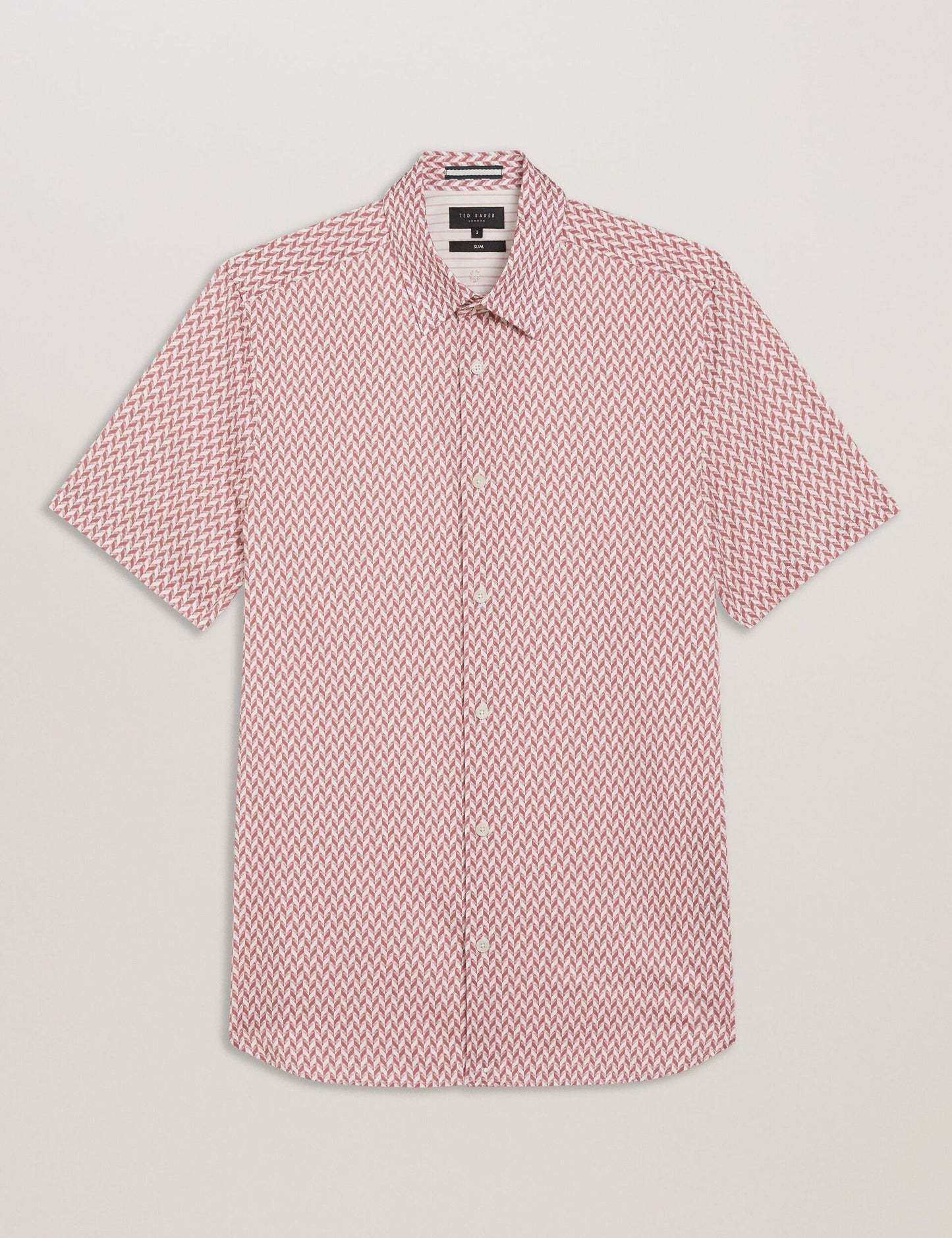 Ted Baker Lacesho - Short Sleeve Geo Printed Shirt MID PINK