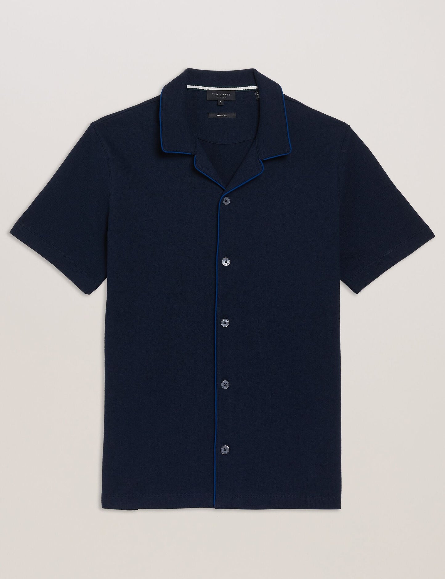 Ted Baker SELAR - SS Regular Button Through Shirt NAVY