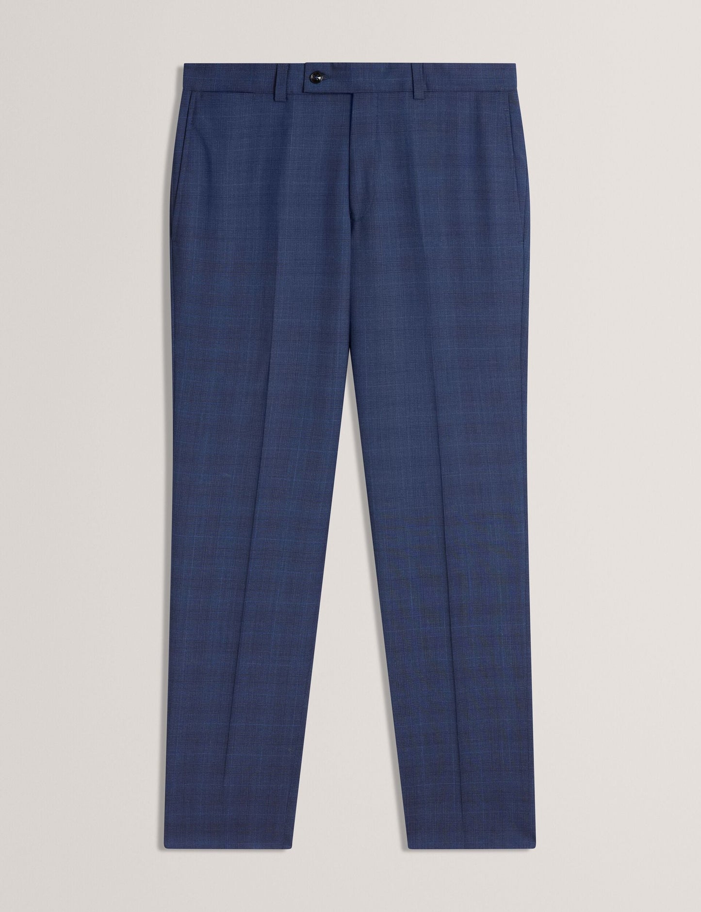 Ted Baker JAYALS - Slim Fit Navy Check Wool Suit Pants NAVY