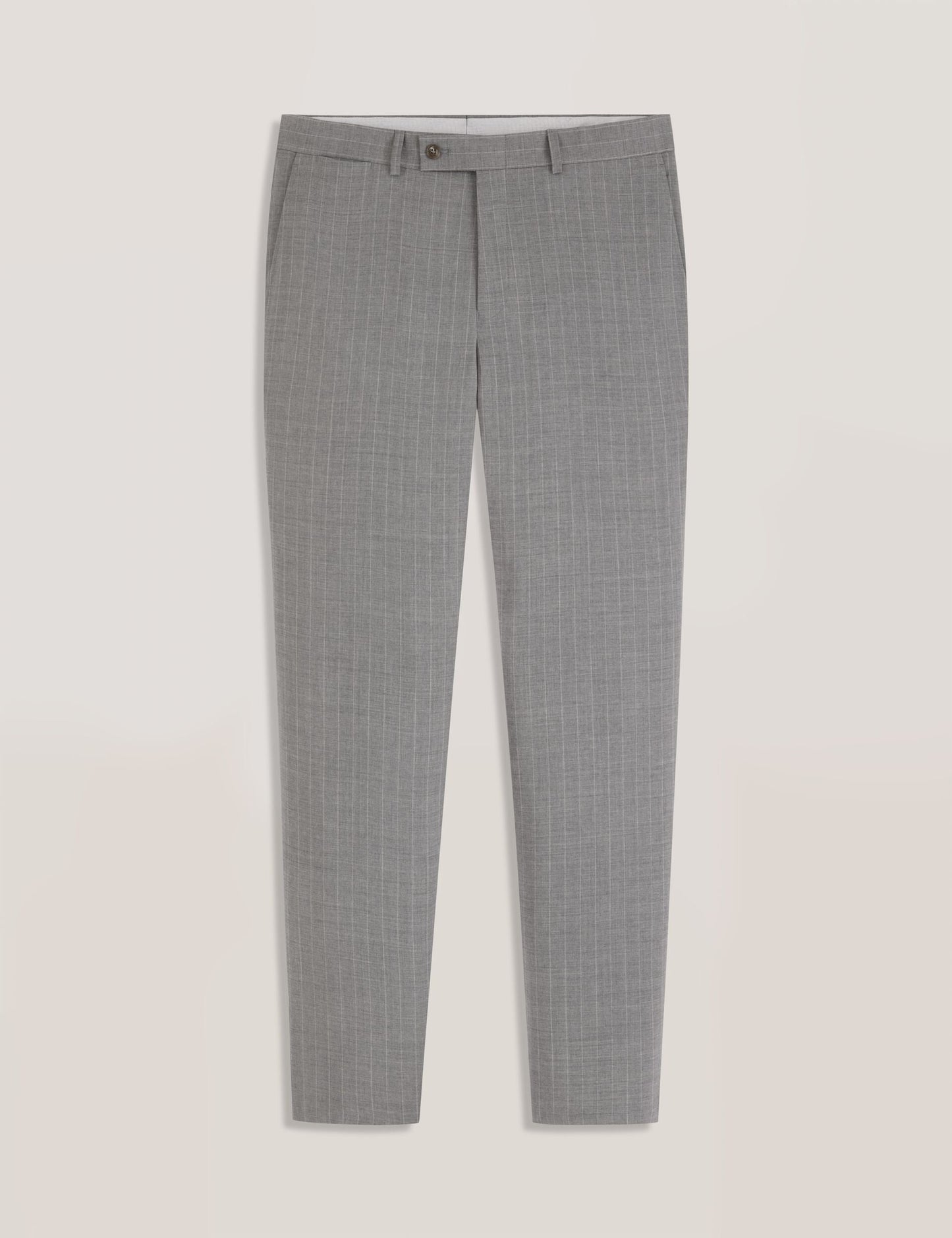 Ted Baker WINTER-STRIPE Striped Wool Modern Fit Suit Pants MID GREY