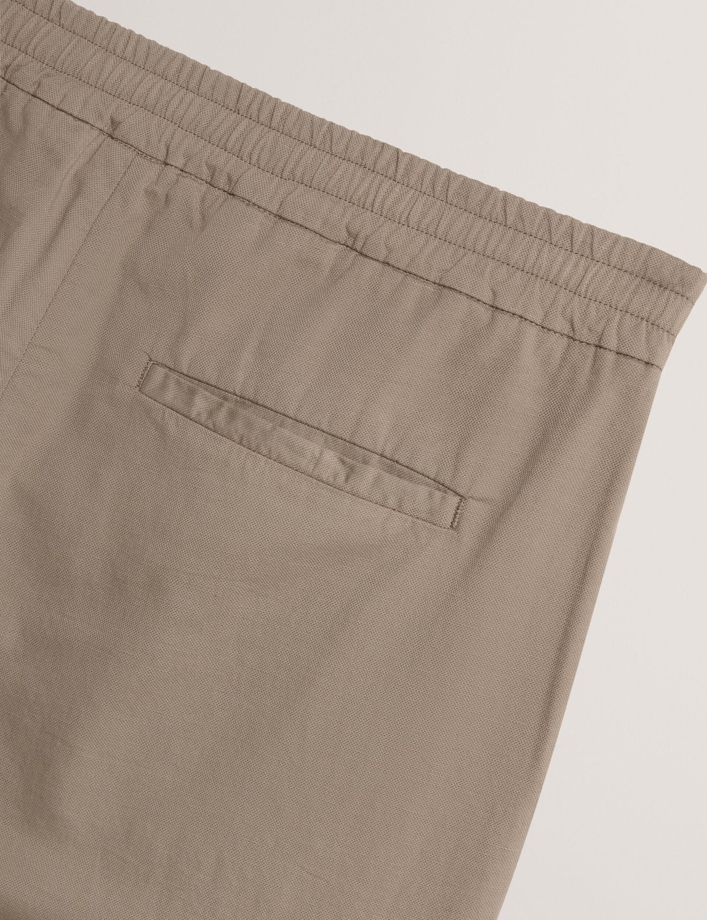 Ted Baker MAURCE - Straight Leg Cotton Linen Pants BROWN