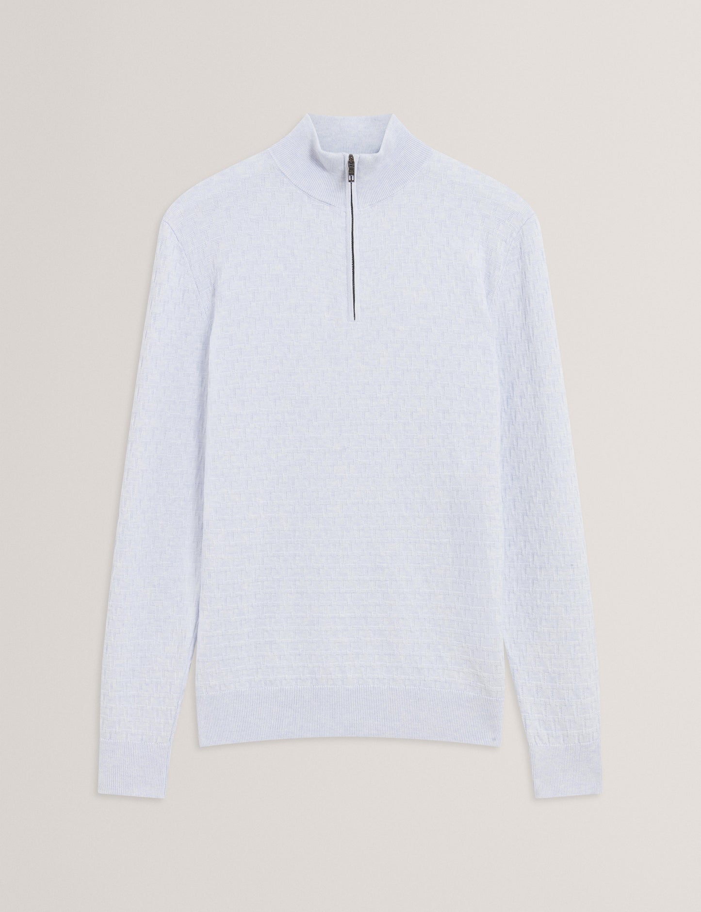 Ted Baker KURNLE - T Knit Half Zip Funnel Neck Jumper BABY BLUE