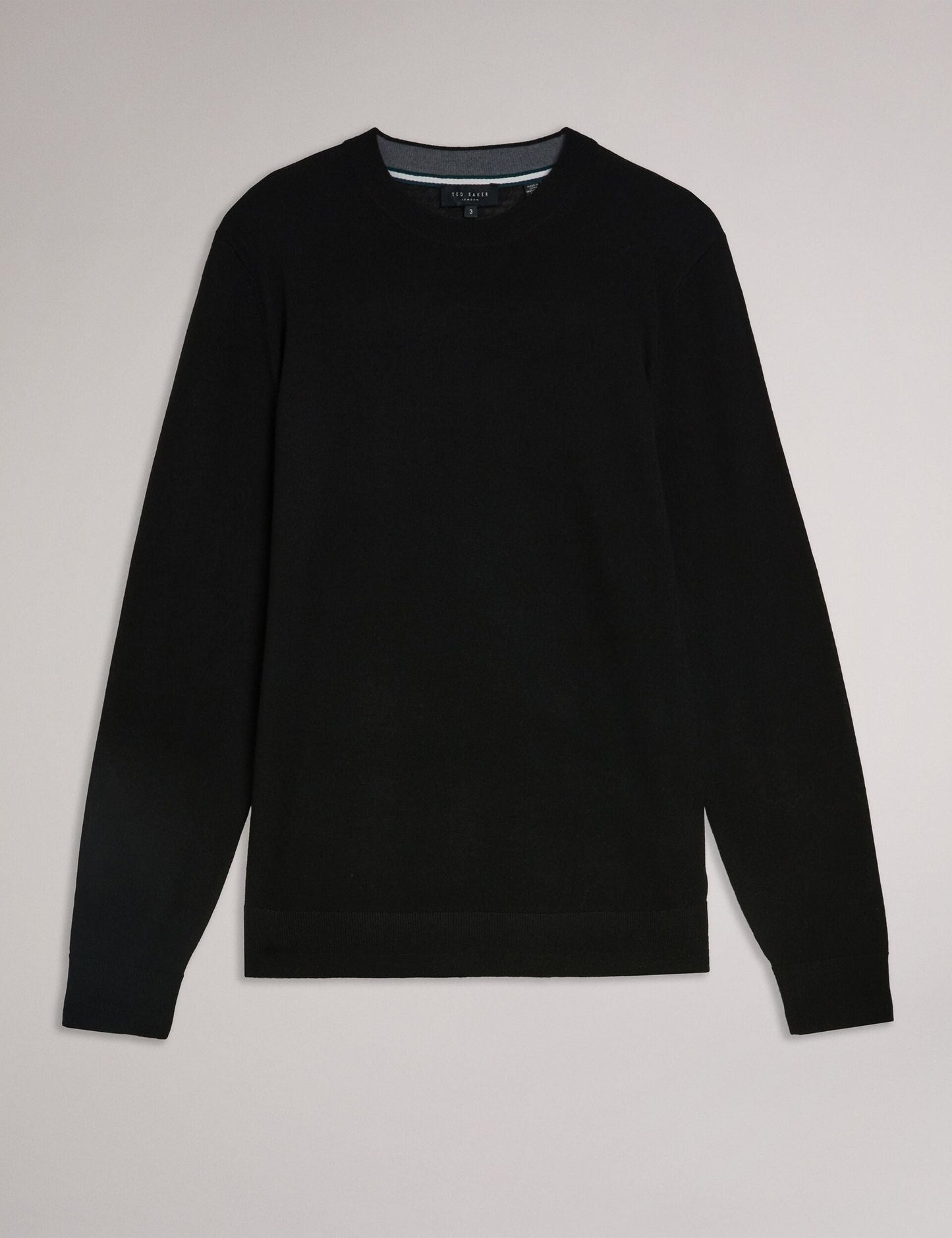 Ted Baker CARNBY - Pure Wool Crew Neck Jumper BLACK