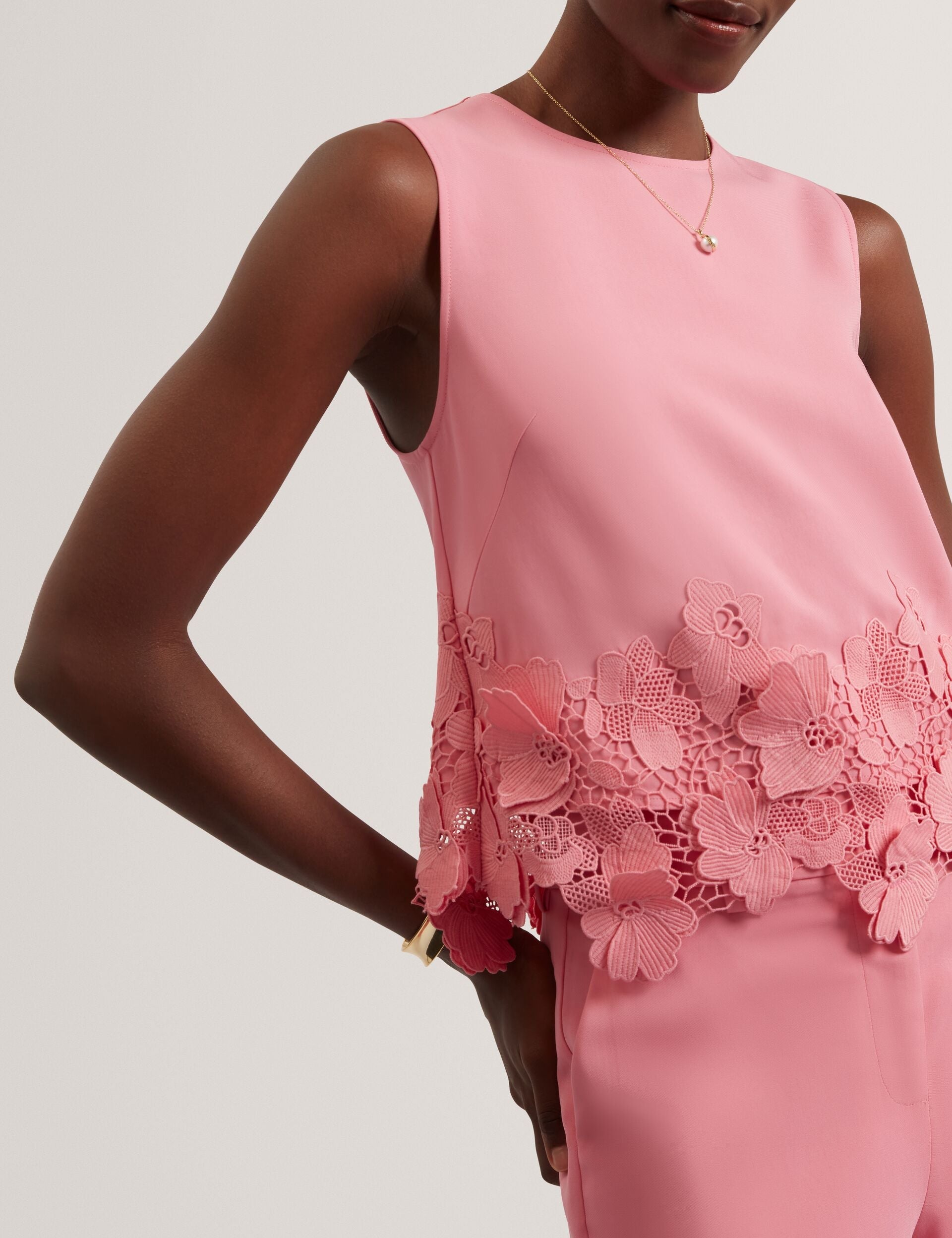 Ted Baker Issa Sleeveless Top PINK