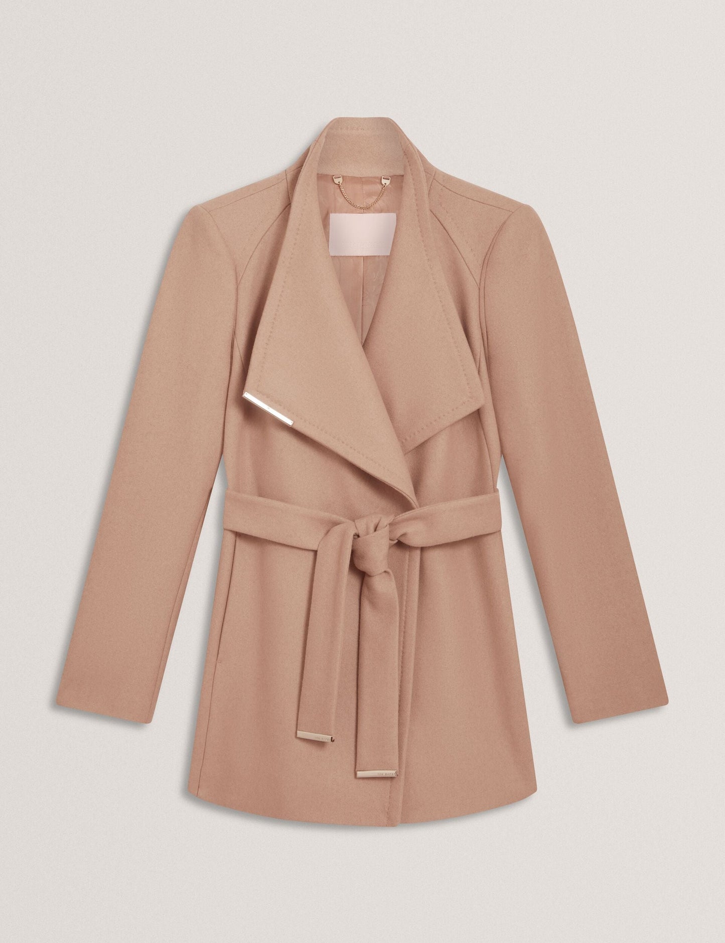 Ted Baker ROSESS Short Belted Wool Wrap Coat CAMEL