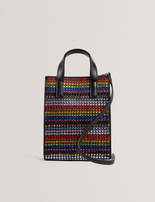 Ted Baker PRIDEZ - Striped Mini Imitation Icon Bag MULTICOLOUR