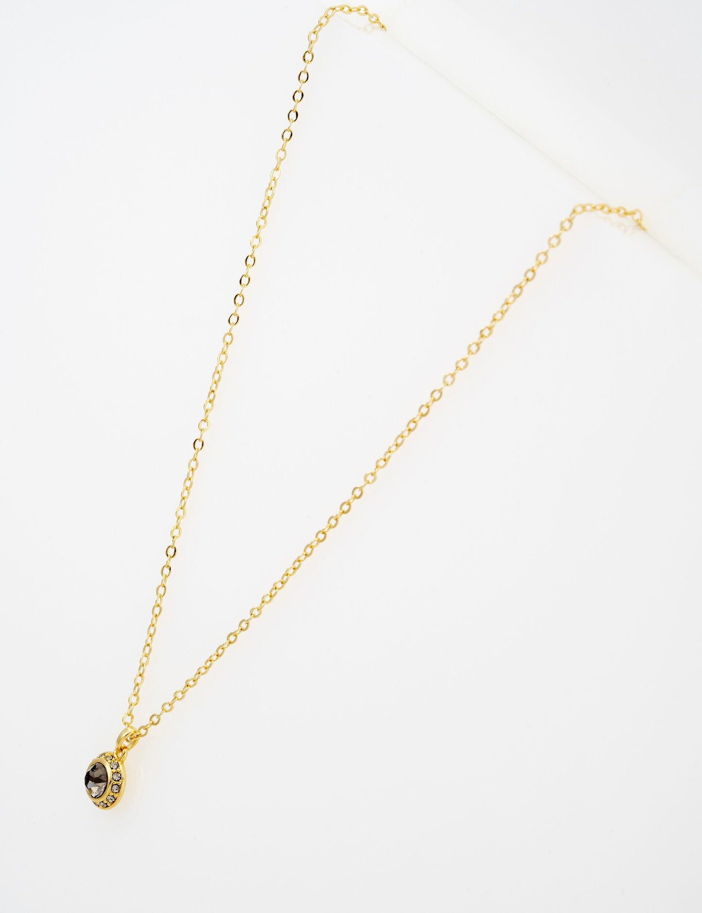 Ted Baker SOLTELL - Solitaire Sparkle Crystal Pendant Necklace GOLD
