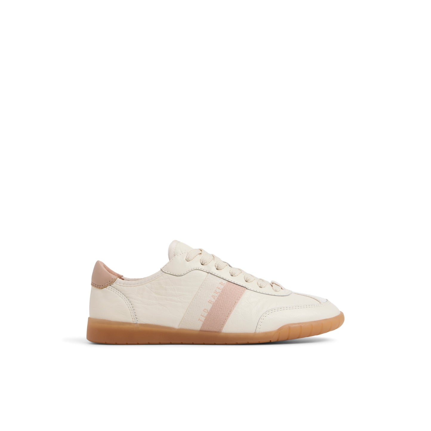 Ted Baker BEA Logo Stripe Leather Sneakers BLUSH PINK