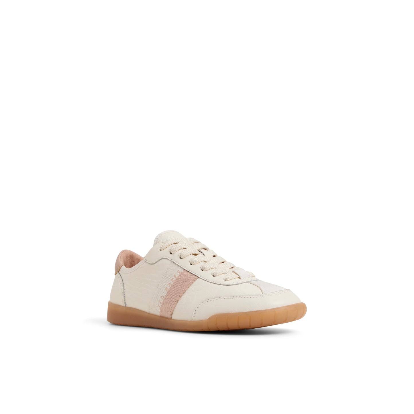 Ted Baker BEA Logo Stripe Leather Sneakers BLUSH PINK