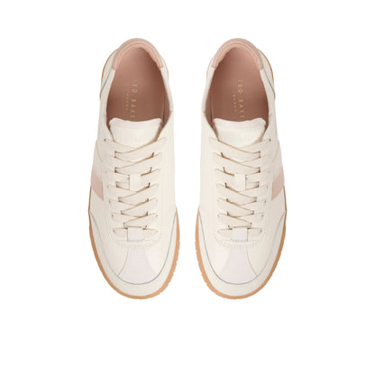 Ted Baker BEA Logo Stripe Leather Sneakers BLUSH PINK