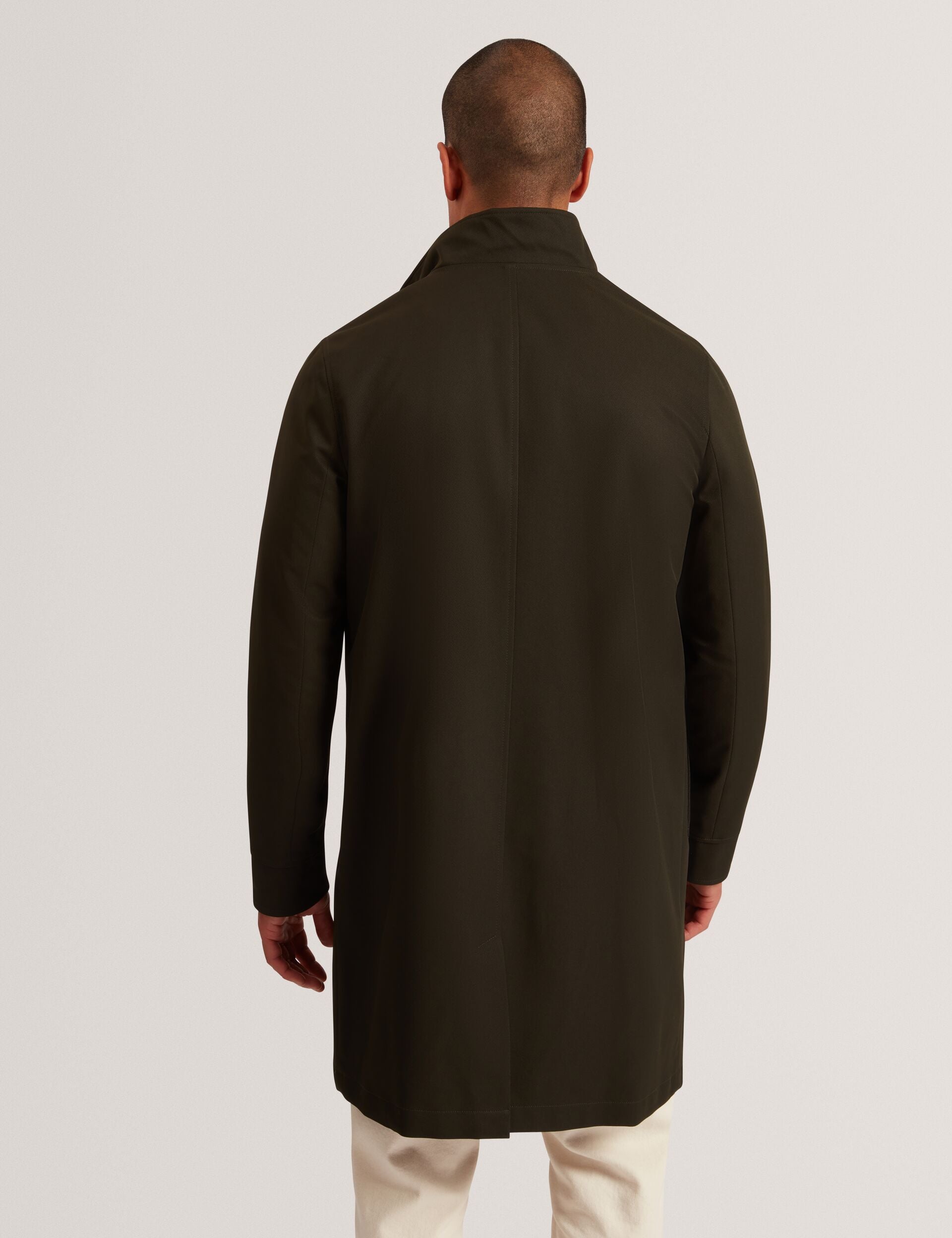 Ted Baker RUABON Funnel Neck Longline Jacket With Liner DARK GREEN