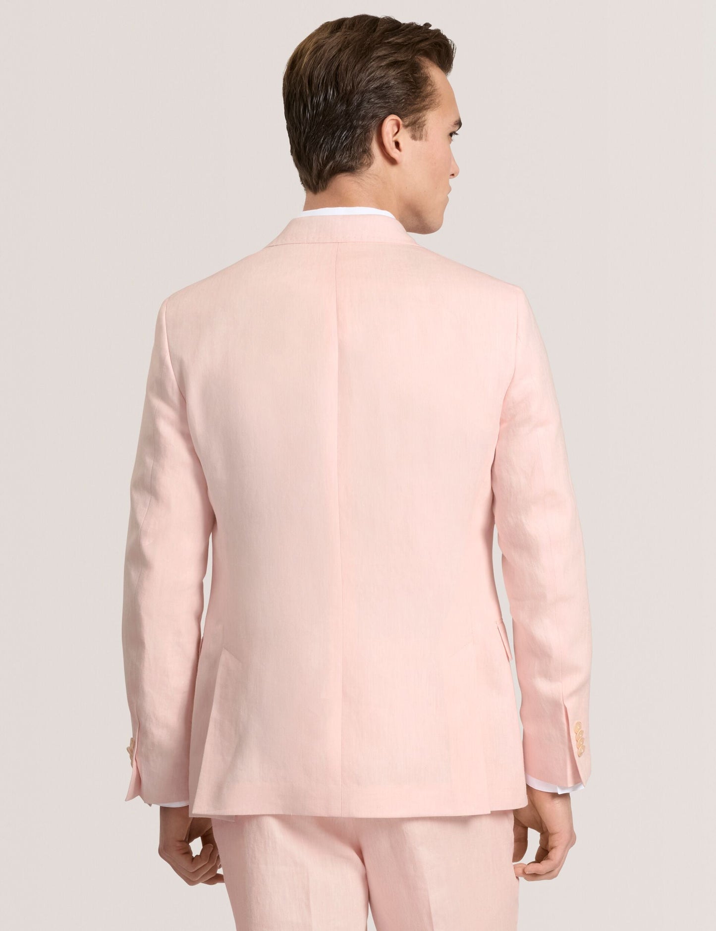 Ted Baker WINFRED - Single Breasted Two Button Notch Flat Front Linen Suit Jacket LT-PINK