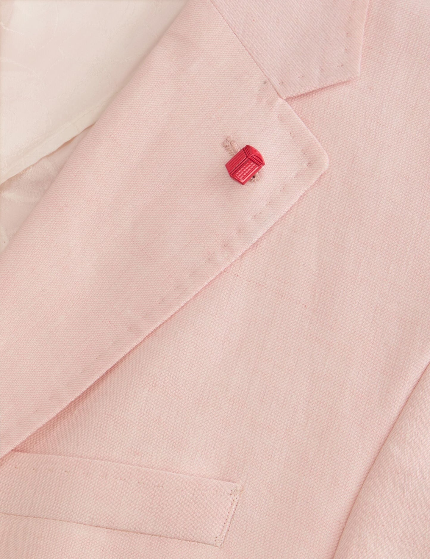 Ted Baker WINFRED - Single Breasted Two Button Notch Flat Front Linen Suit Jacket LT-PINK