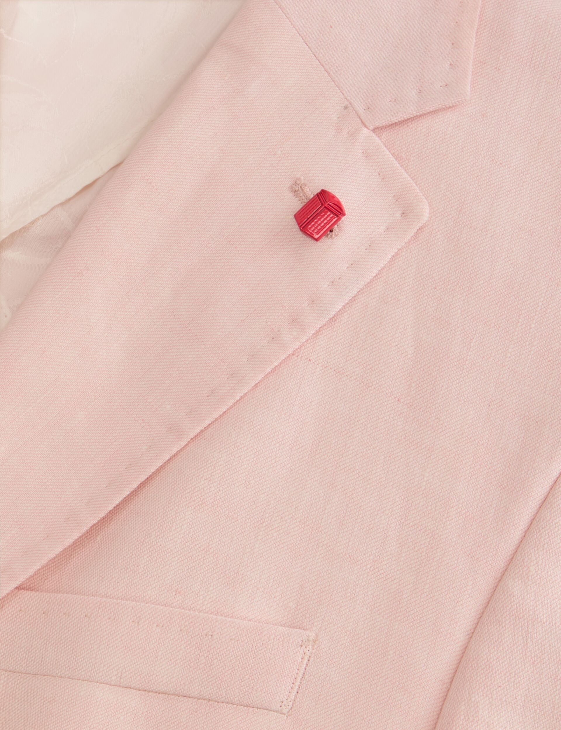 Ted Baker WINFRED - Single Breasted Two Button Notch Flat Front Linen Suit Jacket LT-PINK