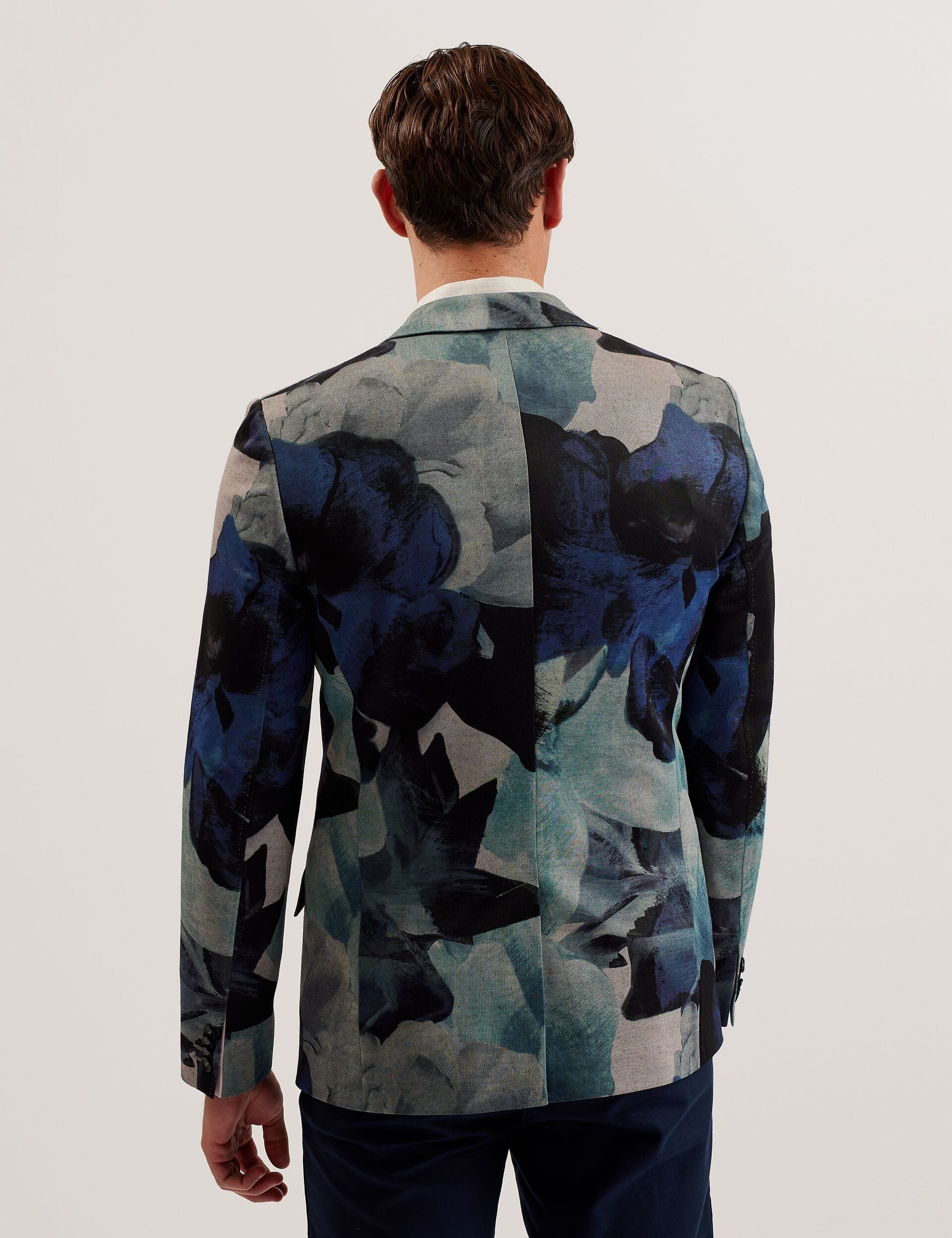 Ted Baker WALKERJ - Printed Floral Pique Jersey Blazer MULTICOLOUR