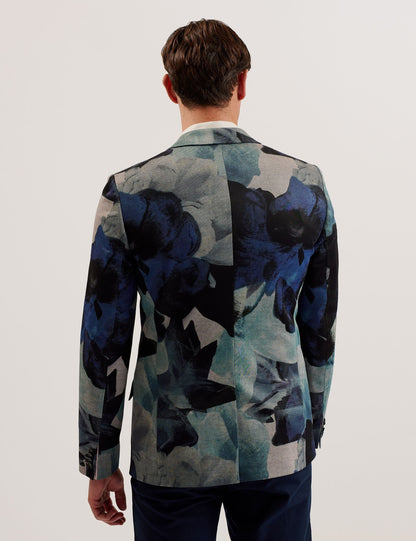 Ted Baker WALKERJ - Printed Floral Pique Jersey Blazer MULTICOLOUR