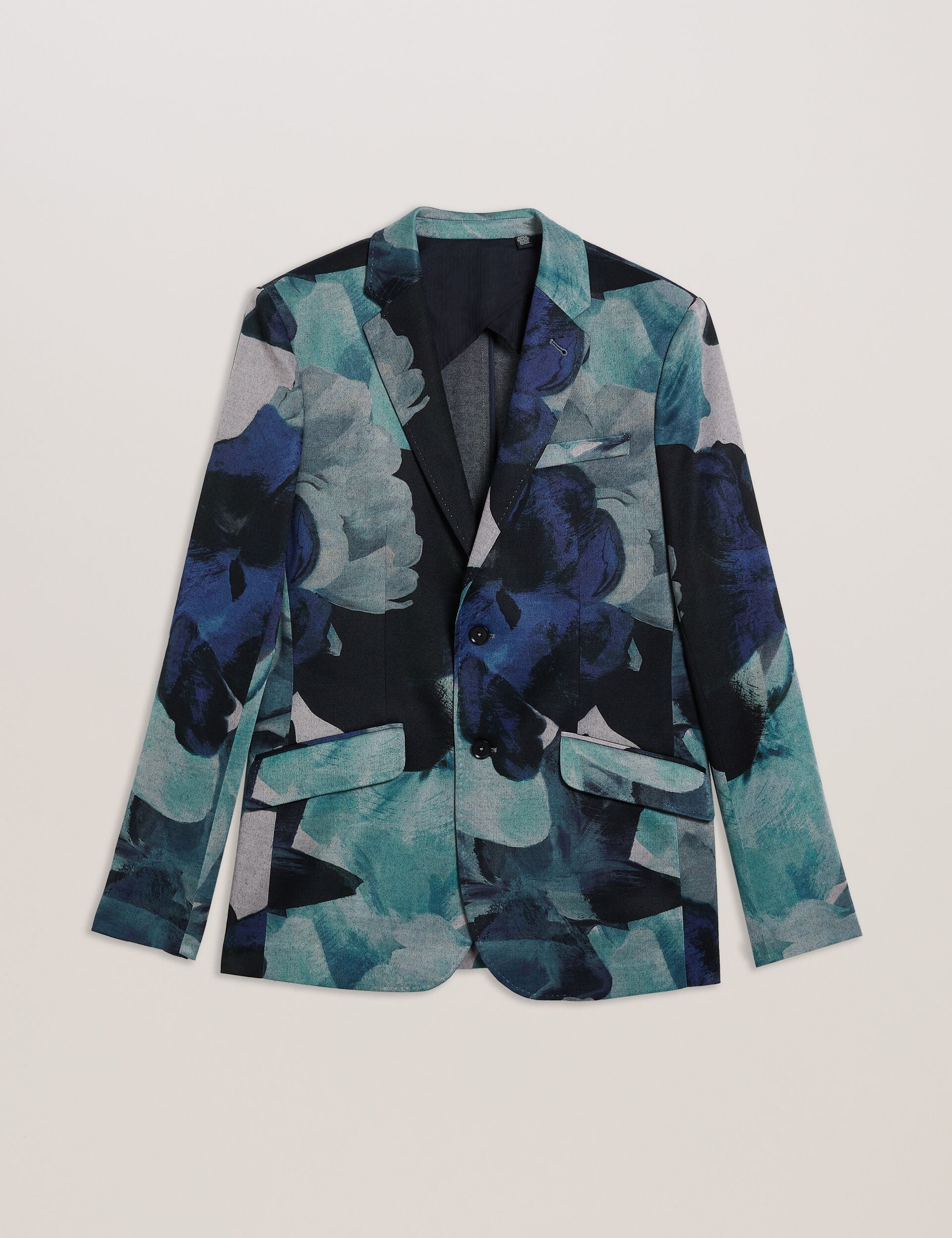 Ted Baker WALKERJ - Printed Floral Pique Jersey Blazer MULTICOLOUR