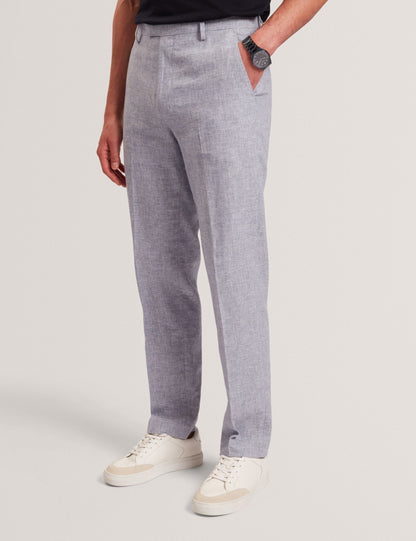 Ted Baker GIVRANT Tailored Linen Blend Slim Fit Pants LIGHT BLUE