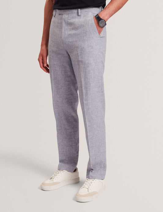 Ted Baker GIVRANT Tailored Linen Blend Slim Fit Pants LIGHT BLUE