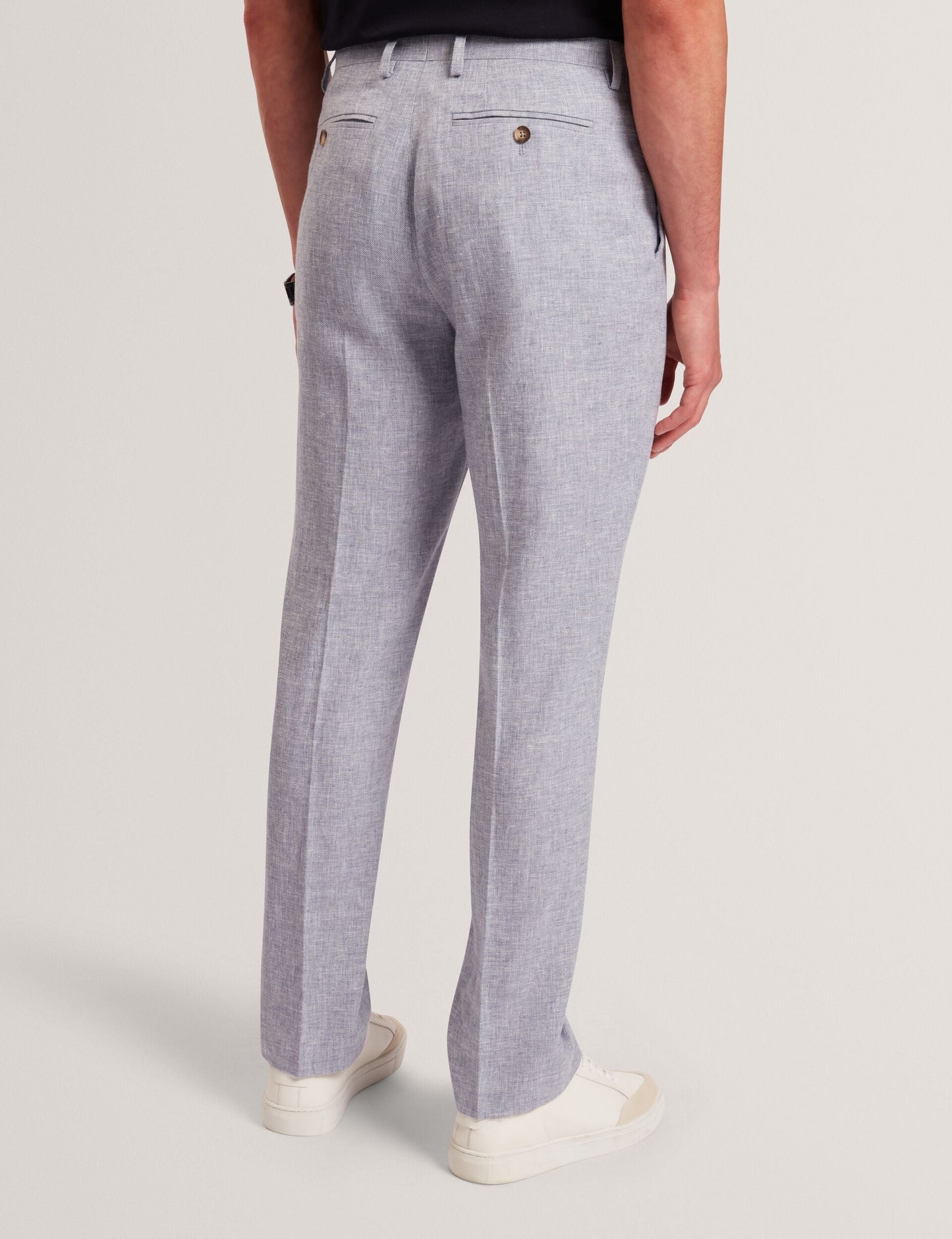 Ted Baker GIVRANT Tailored Linen Blend Slim Fit Pants LIGHT BLUE