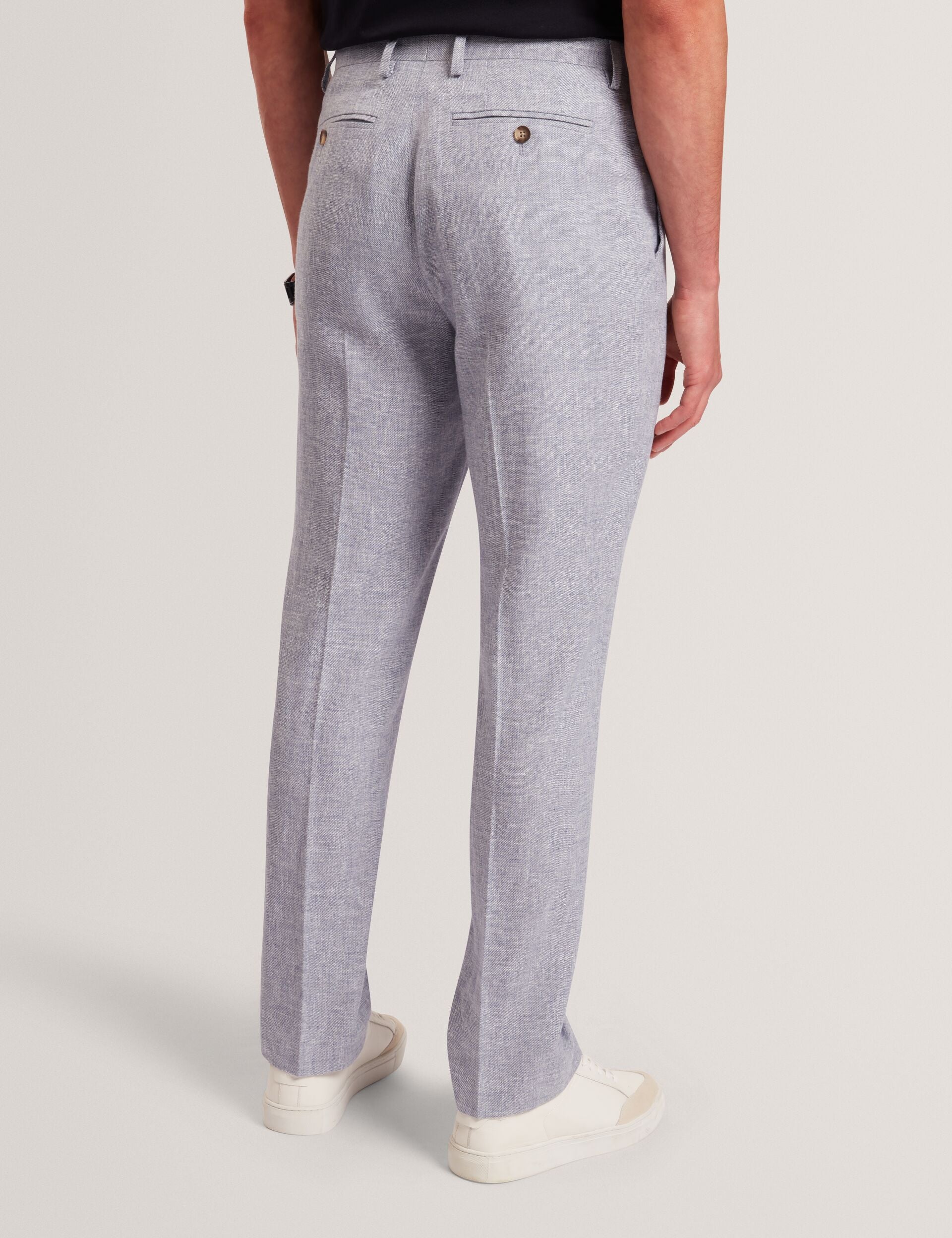 Ted Baker GIVRANT Tailored Linen Blend Slim Fit Pants LIGHT BLUE