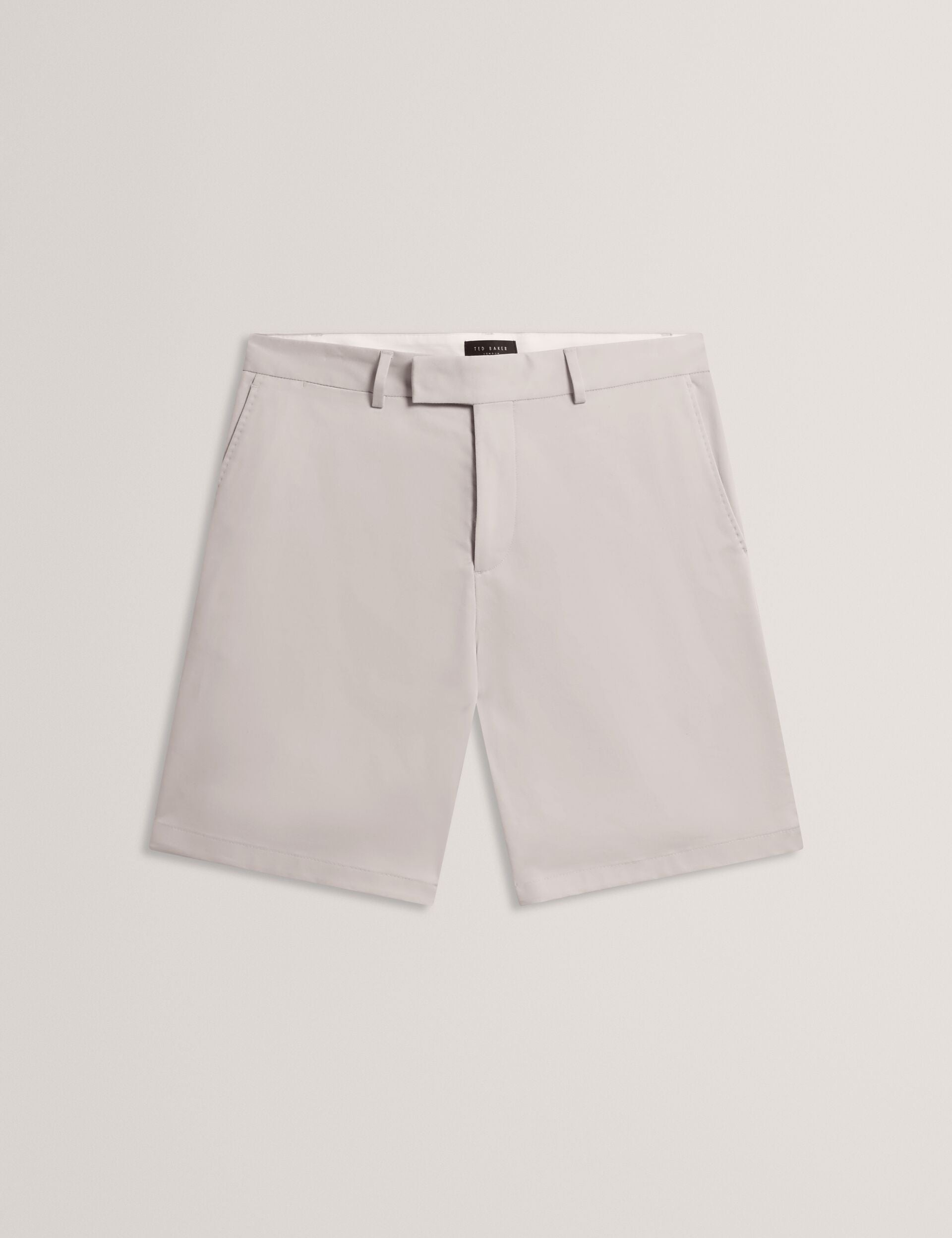 Ted Baker LOWETON - Slim Leg Stretch Cotton Chino Shorts LT-GREY